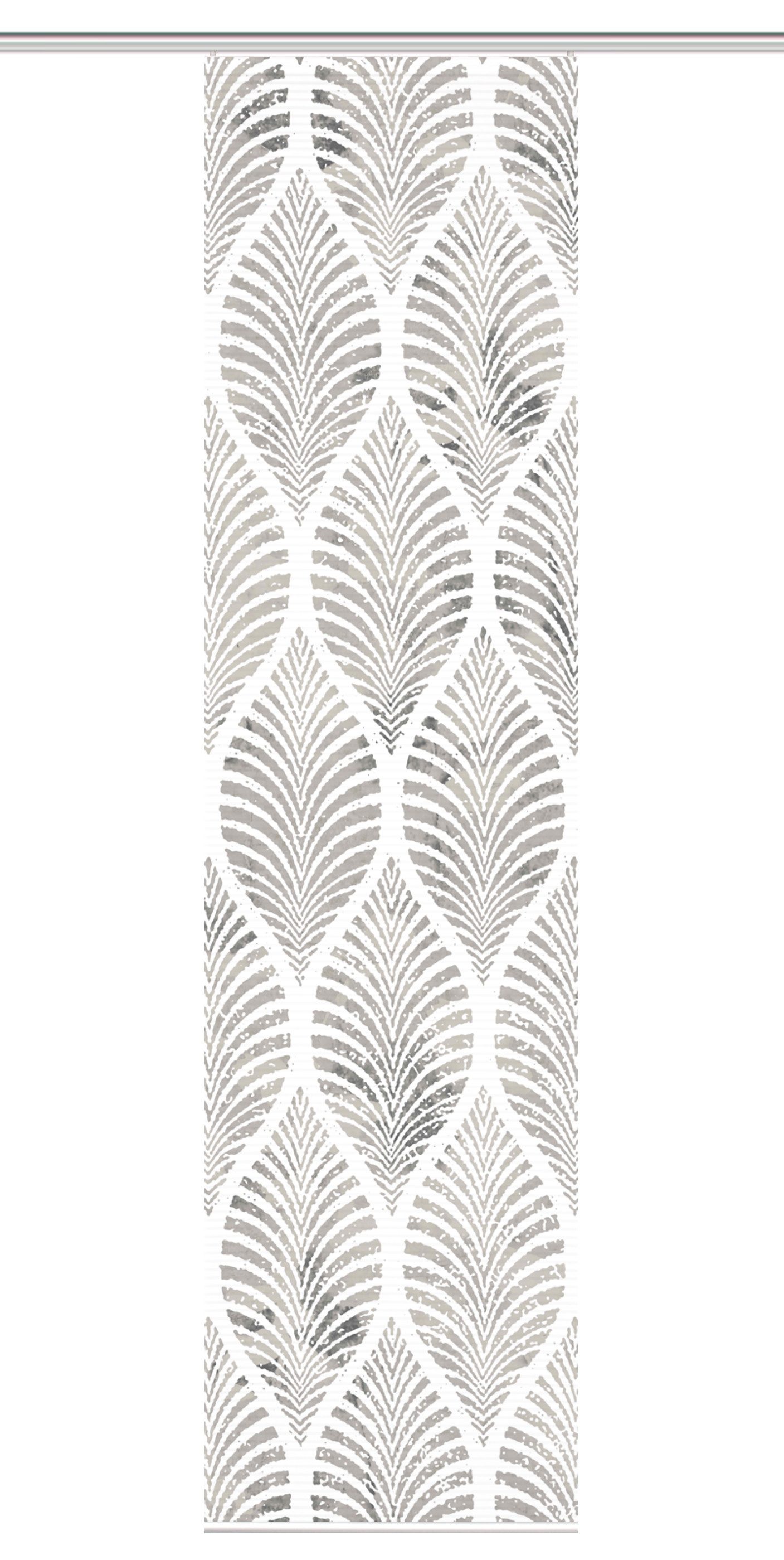 HOME WOHNIDEEN Schiebegardine 84112 VIDARO Schiebegardine aus recyceltem Polyester 245x60 cm (1 St), Paneelwagen, transparent, Polyester (recycelt) Polyester