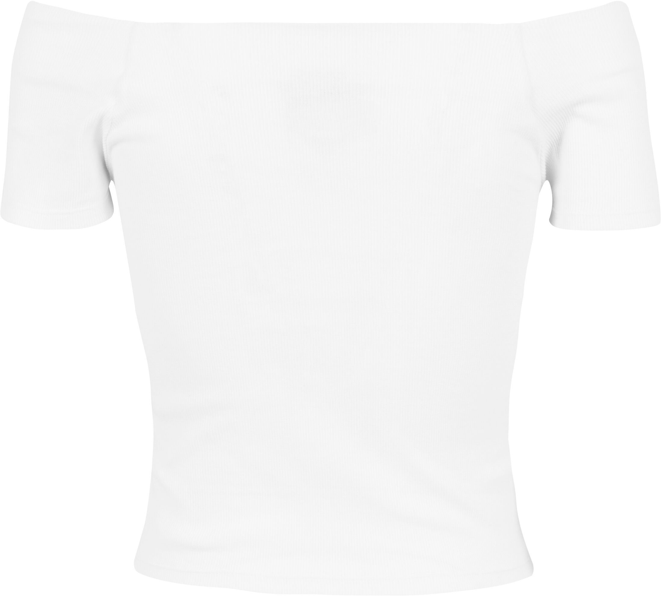 URBAN Damen Shoulder (1-tlg) CLASSICS Tee T-Shirt Ladies Off white Rib