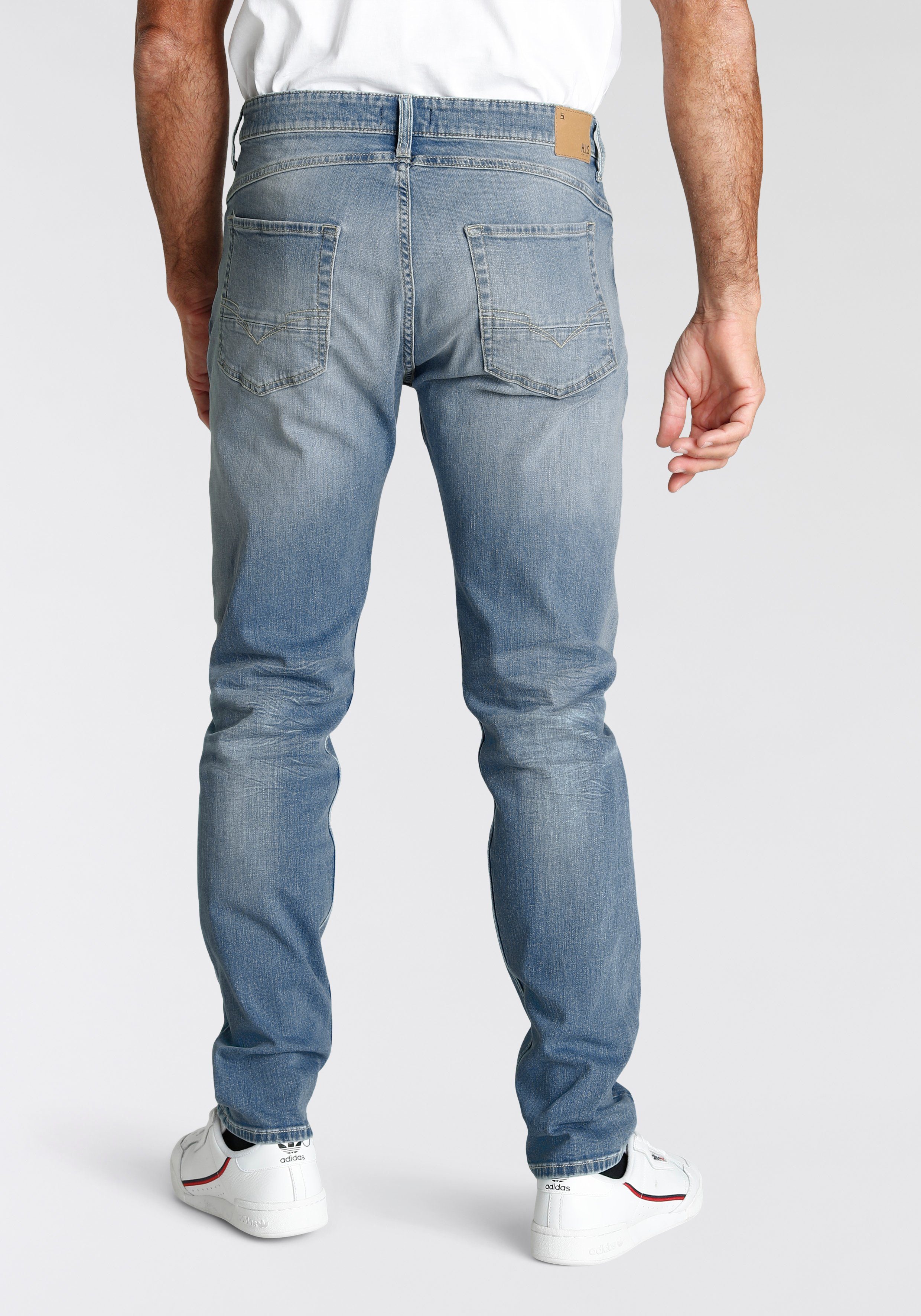 Produktion Wash CIAN H.I.S durch Ozon wassersparende Ökologische, blue-washed Tapered-fit-Jeans