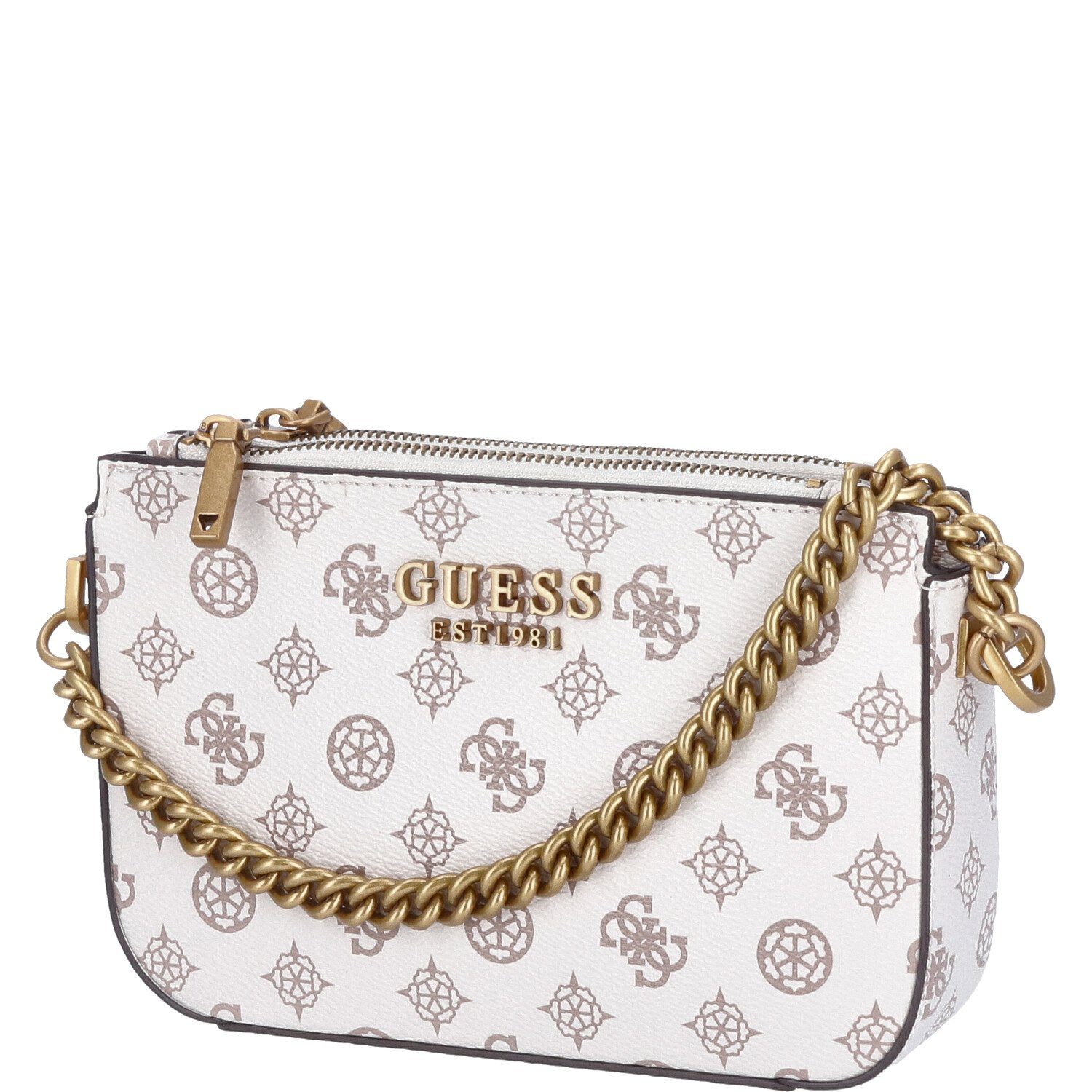 Umhängetasche GUESS Damen Umhängetasche Fynna Cream Logo