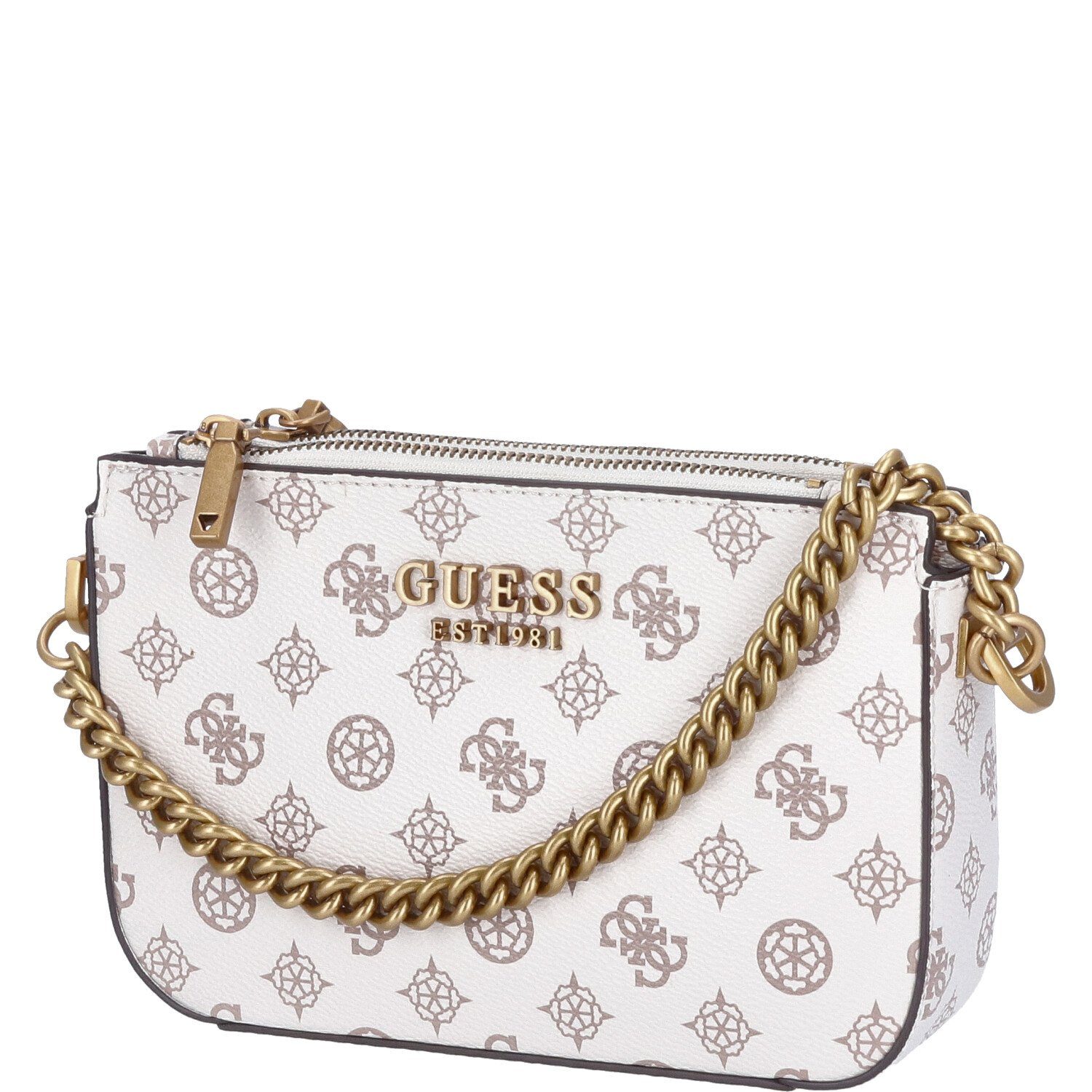 Guess Umhängetasche GUESS Damen Umhängetasche Fynna Cream Logo (1-tlg)