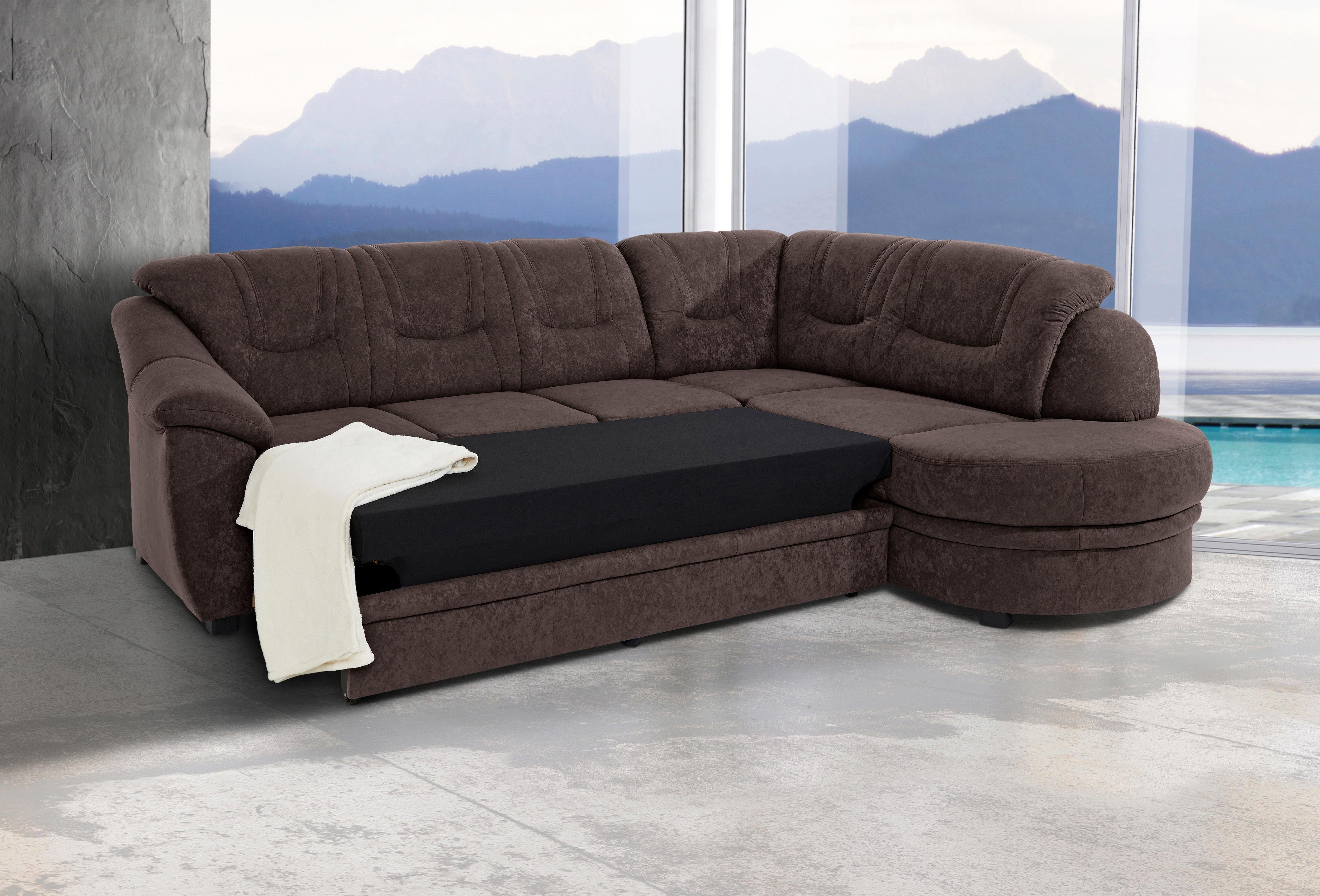 sit&more Ecksofa Savona L-Form, B: 267 cm, Couch mit Federkern, Komfortsitzhöhe 46 cm, optional mit Schlaffunktion
