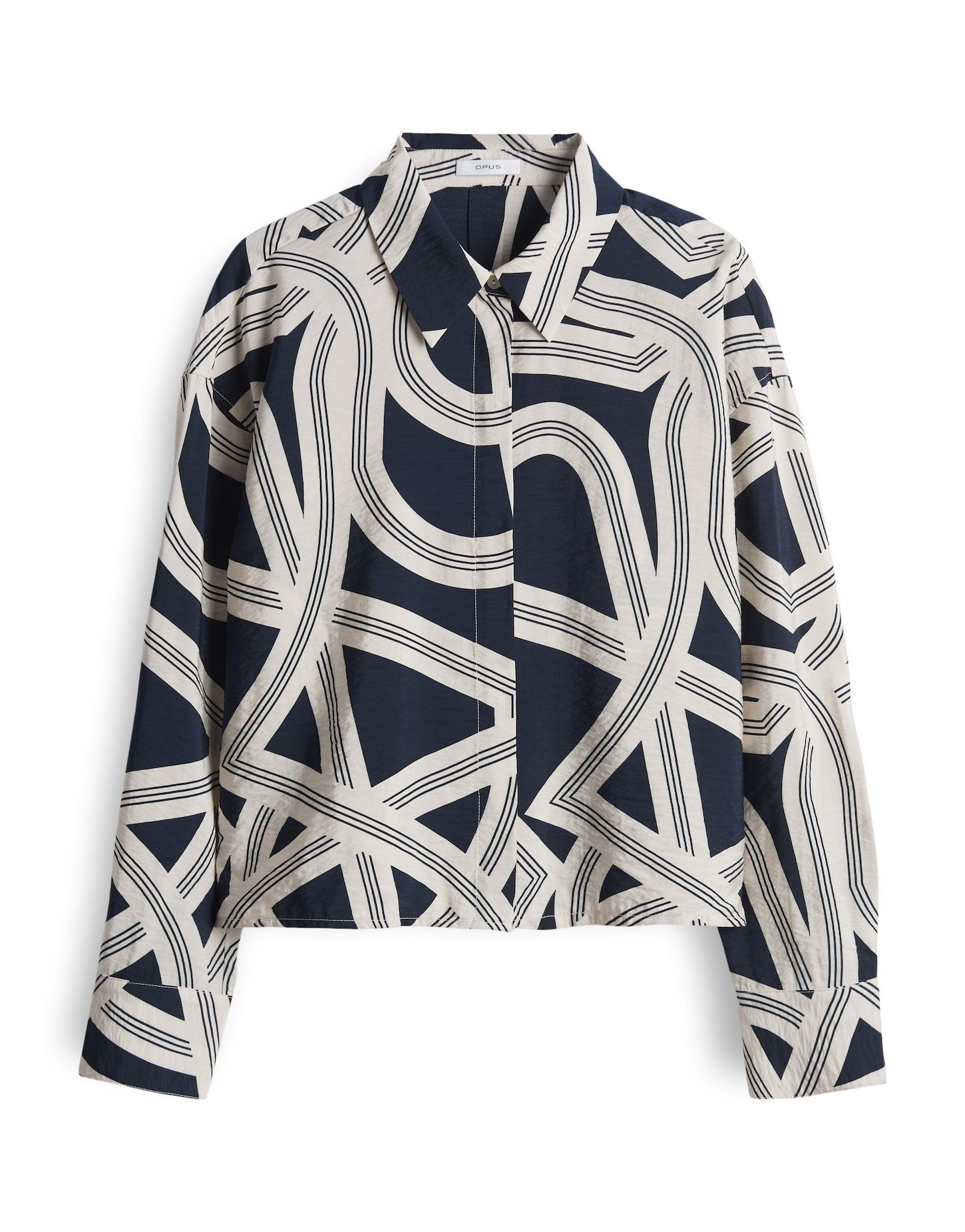 OPUS Langarmbluse FAMENA LANE aus nachhaltigem Viskosemix dezente Struktur, günstig online kaufen