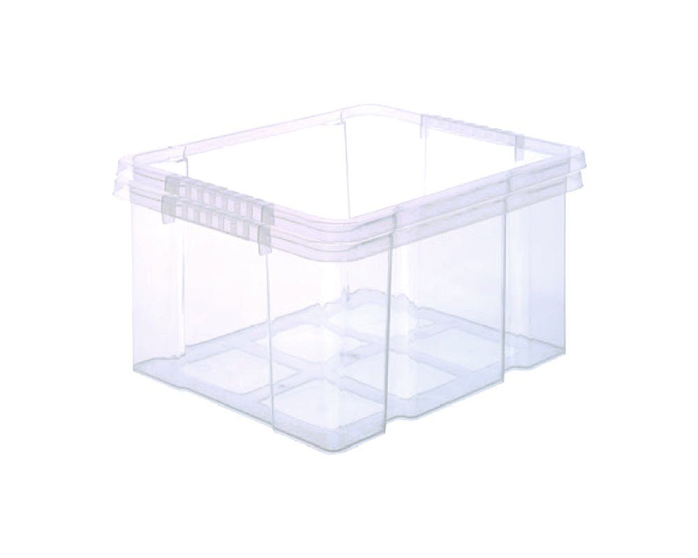 BigDean Stapelbox Kunststoffbox Eurobox stapelbar 44x35x24cm passt in Kastenregale (Set, 2 St., Euroboxen), Nestbar, Stapelbar, Passt in Kastenregal