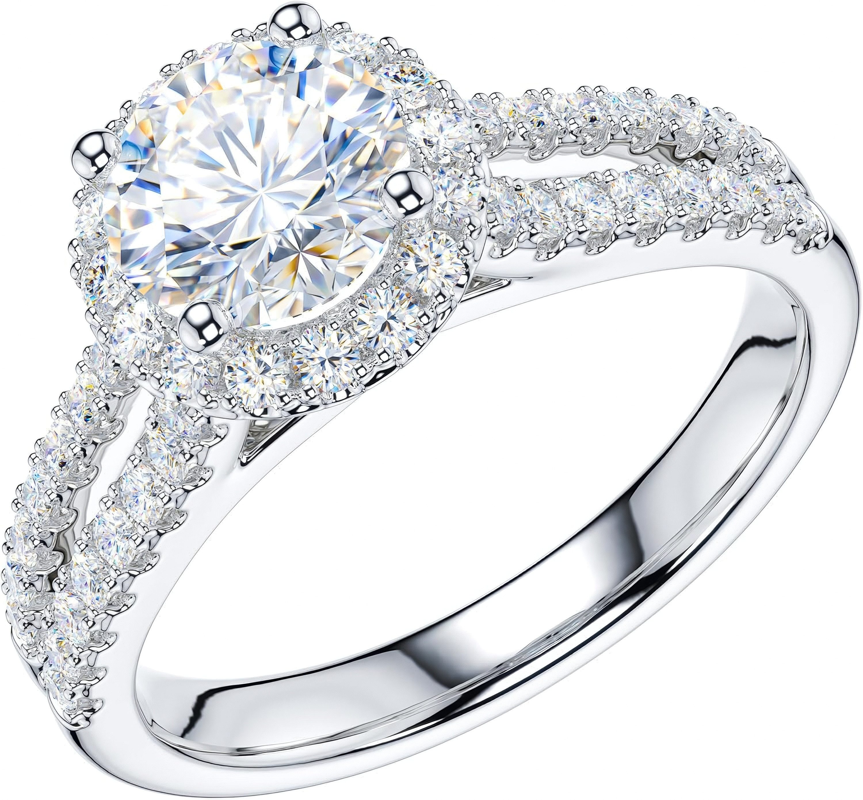 Jumpeak Diamantring Damen 585 Echtgold Ring,Damen Diamantring,1CT statement günstig online kaufen