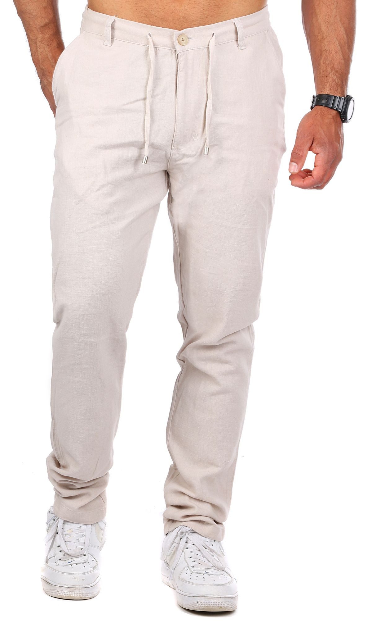 CARISMA Chinos Herren Leinen Baumwoll Mix Hose lang trendig angenehm regula günstig online kaufen