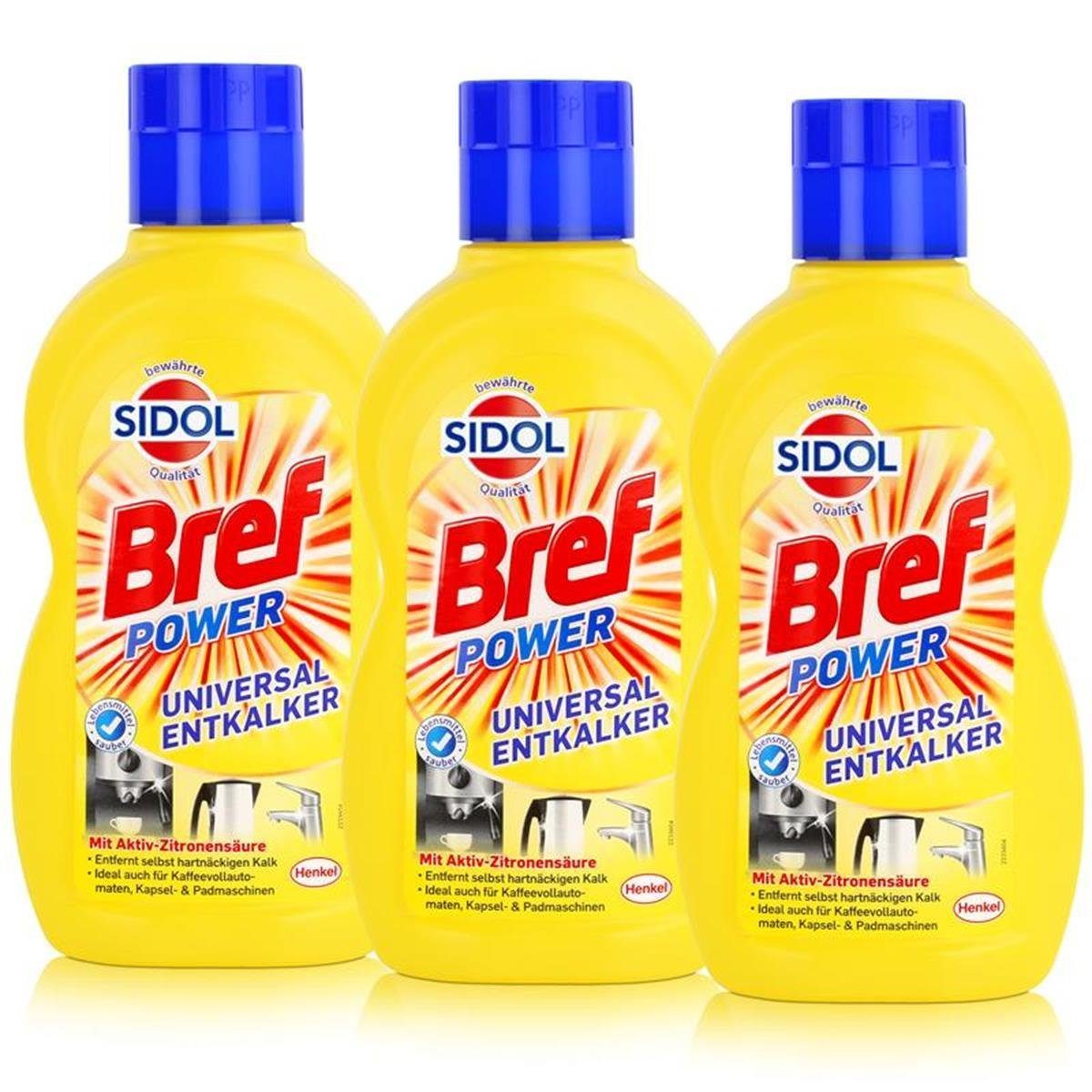 Sidol Sidol Universal-Entkalker 500 ml - Mit Aktiv-Zitronensäure (3er Pack) Entkalker