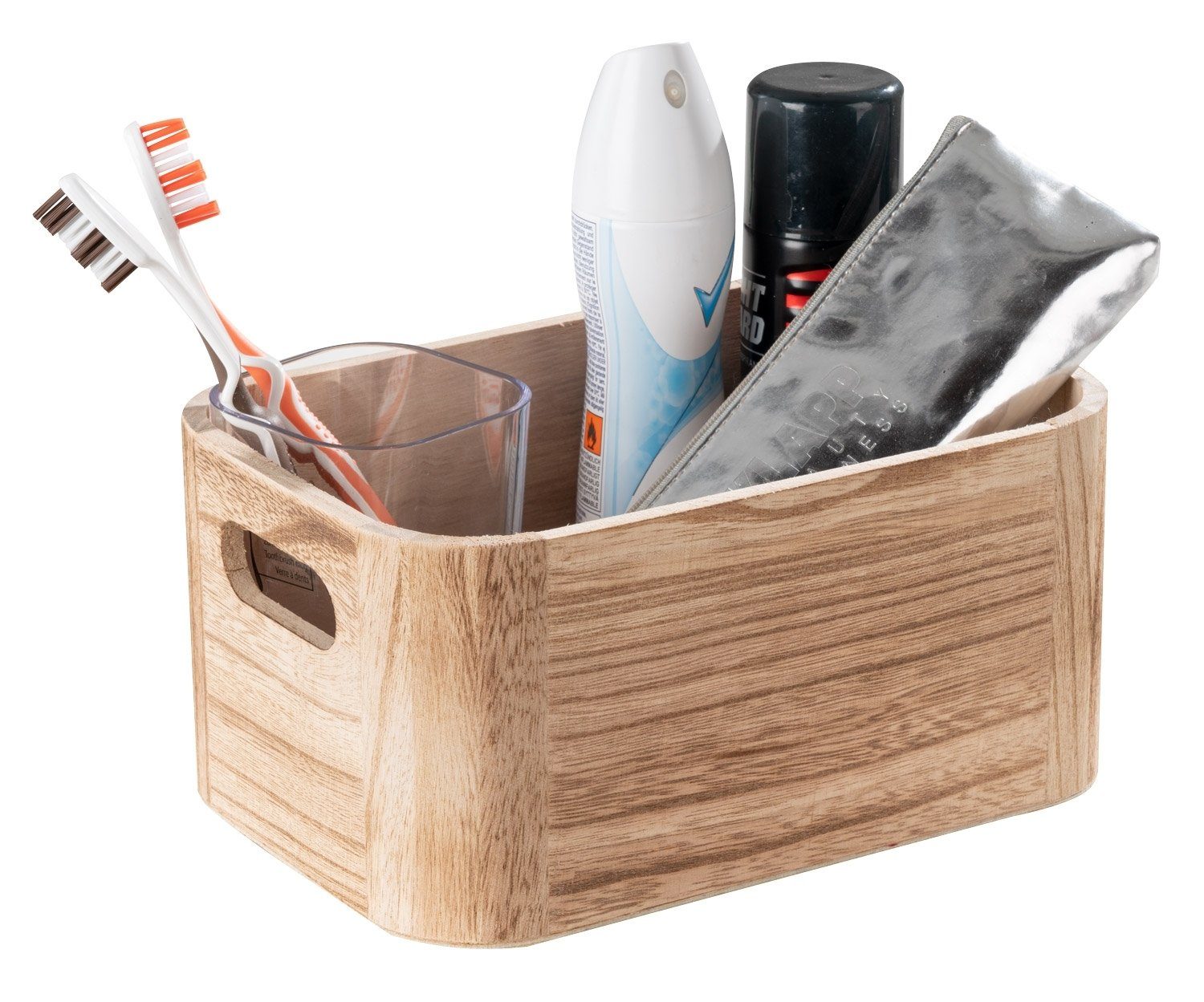 Holzkiste TENNET, Braun, B 22,5 cm x T 11 cm, Paulowniaholz