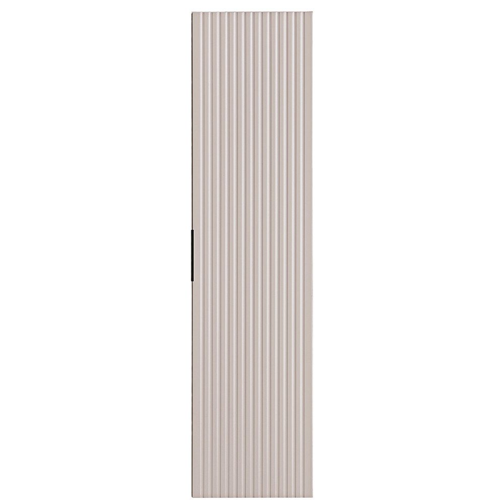 Lomadox Hochschrank ADELAIDE-56-CASHMERE Badschrank Seitenschrank, kaschmir mit gerillter Front