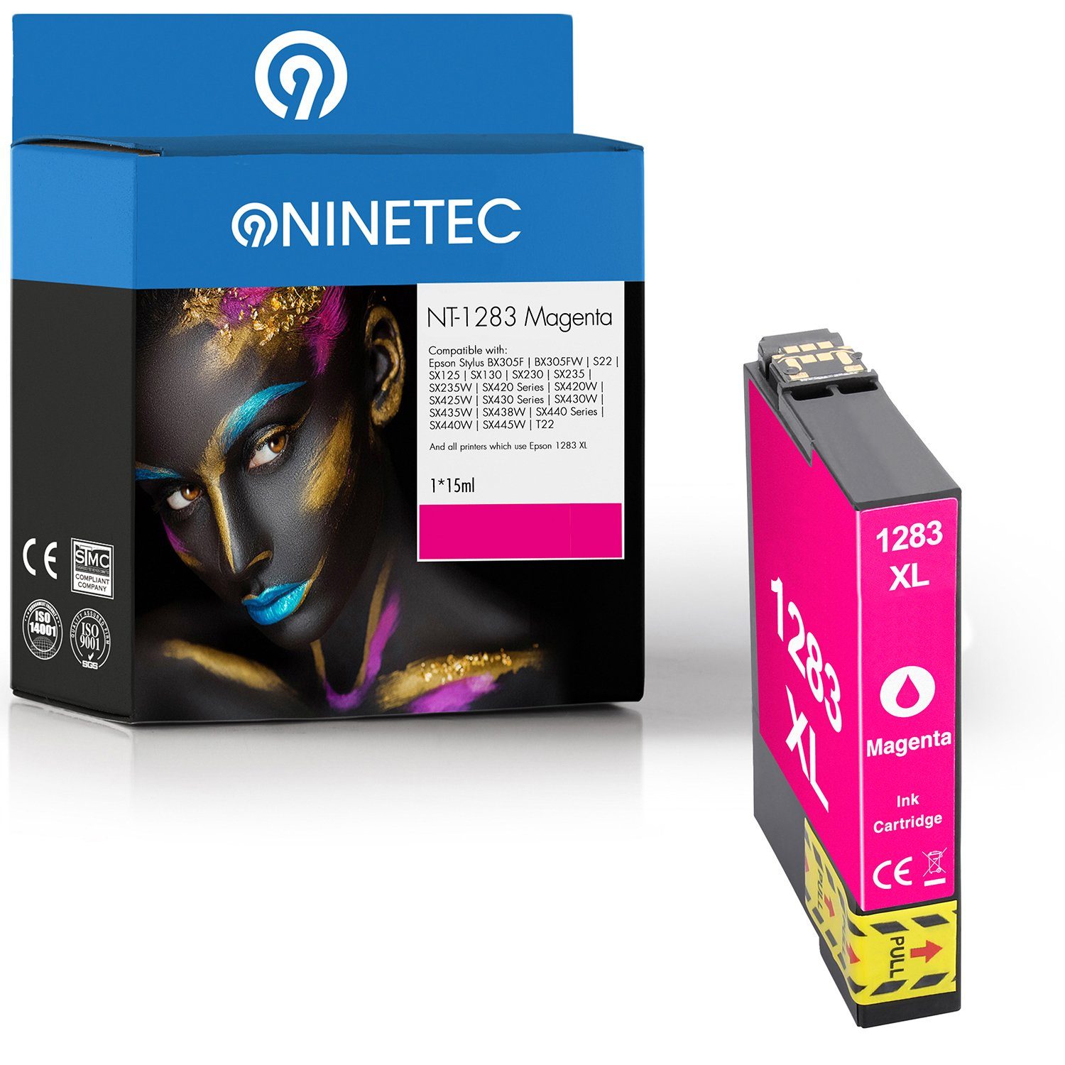 NINETEC ersetzt Epson T1283 T 1283 Magenta Tintenpatrone