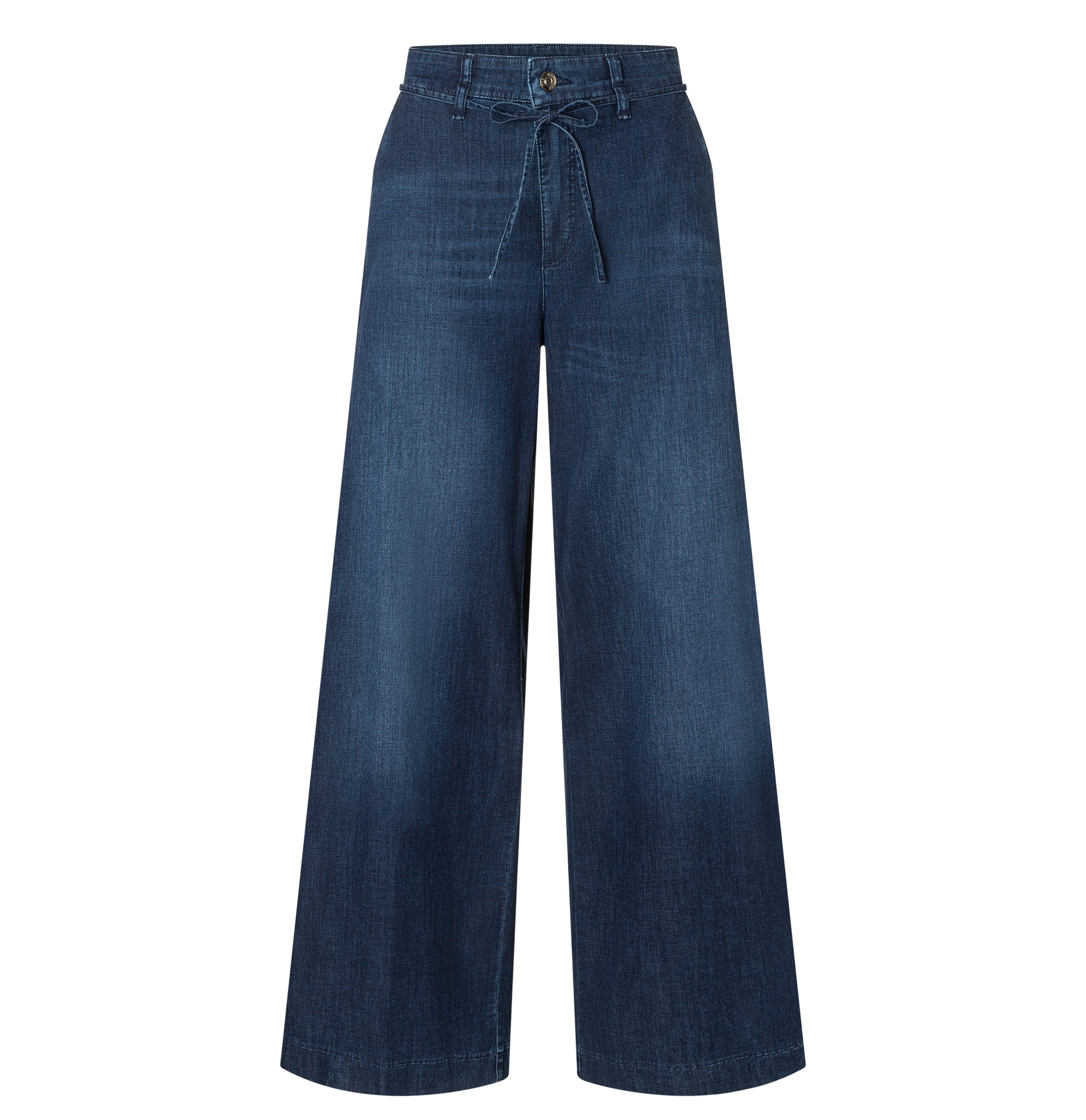 MAC Weite Jeans WENDY mit Denim-Binde-Gürtel