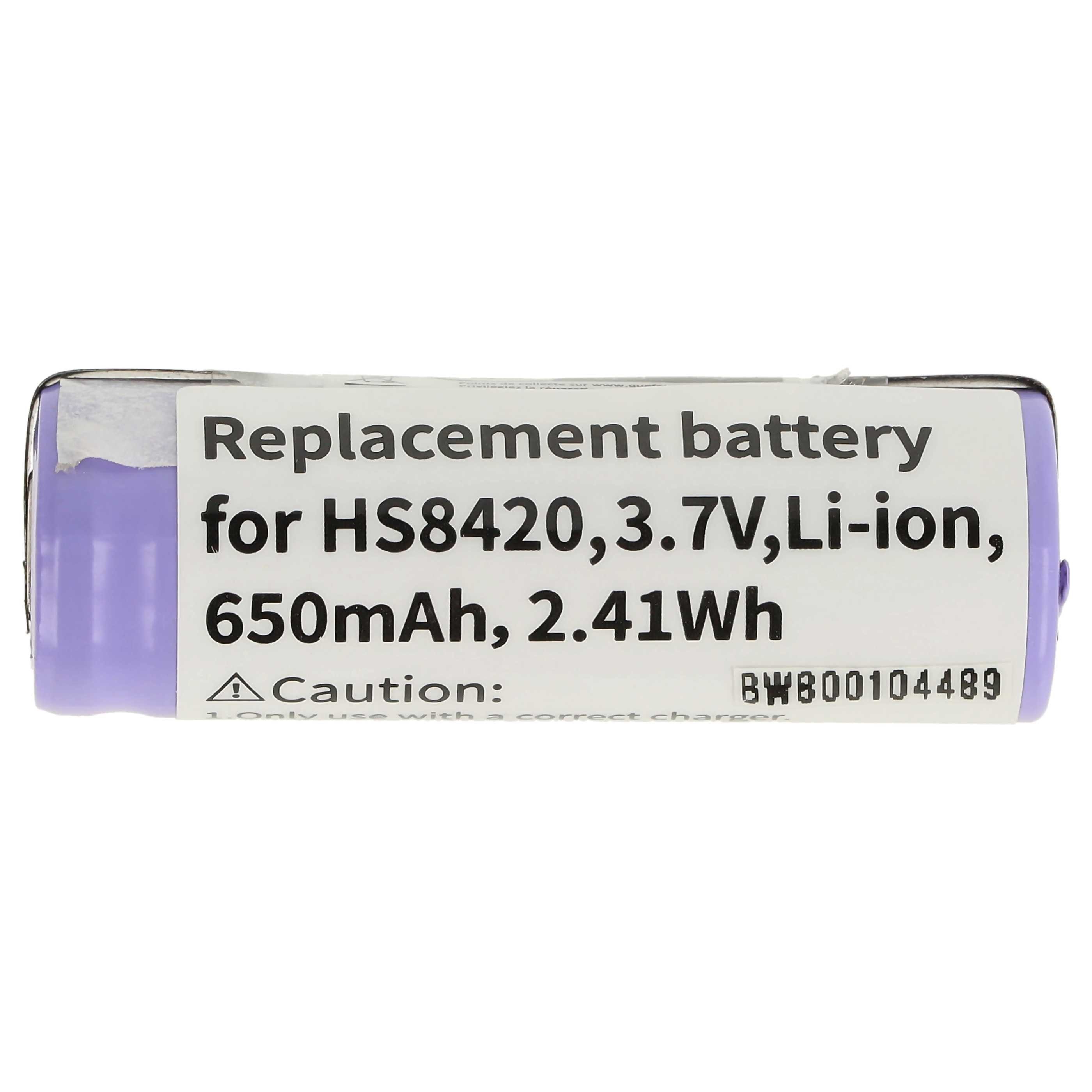 vhbw Akku passend für Braun Oral-B Pro 4500 / Type 3756, Smart 6000, Smart Akku Akku Li-Ion 650 mAh (3,7 V), Leistungsfähiger Austausch-Akku für Rasierer oder Trockenrasierer