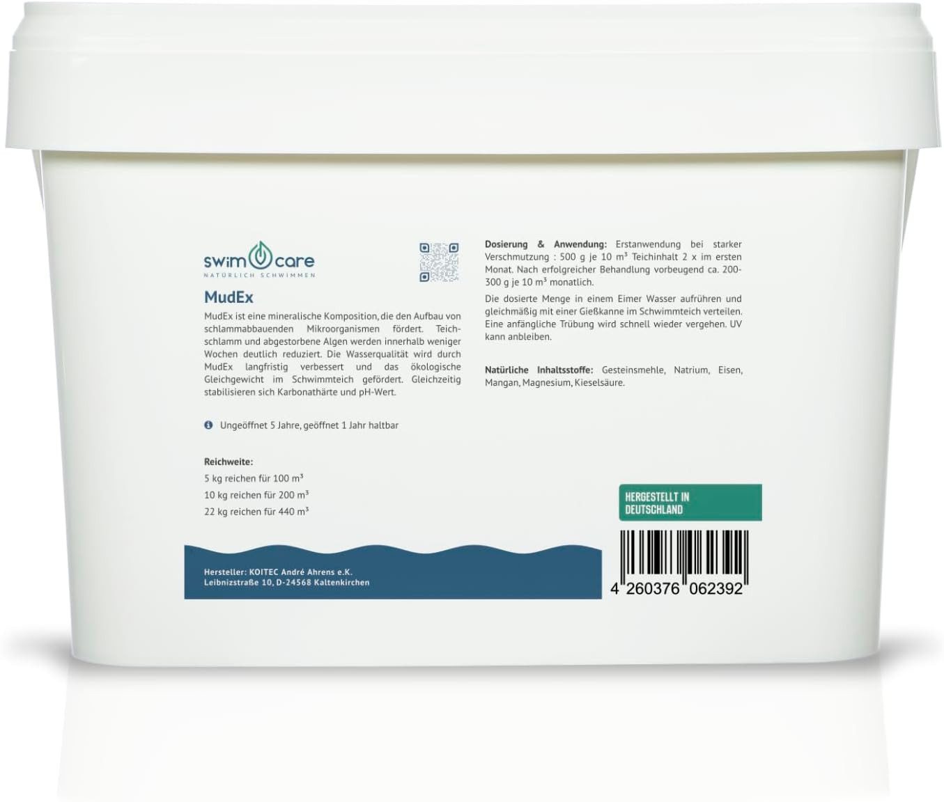 swimcare Teichpflege MudEx - Langfristige Schlammreduktion, 100% natürlich & unschädlich