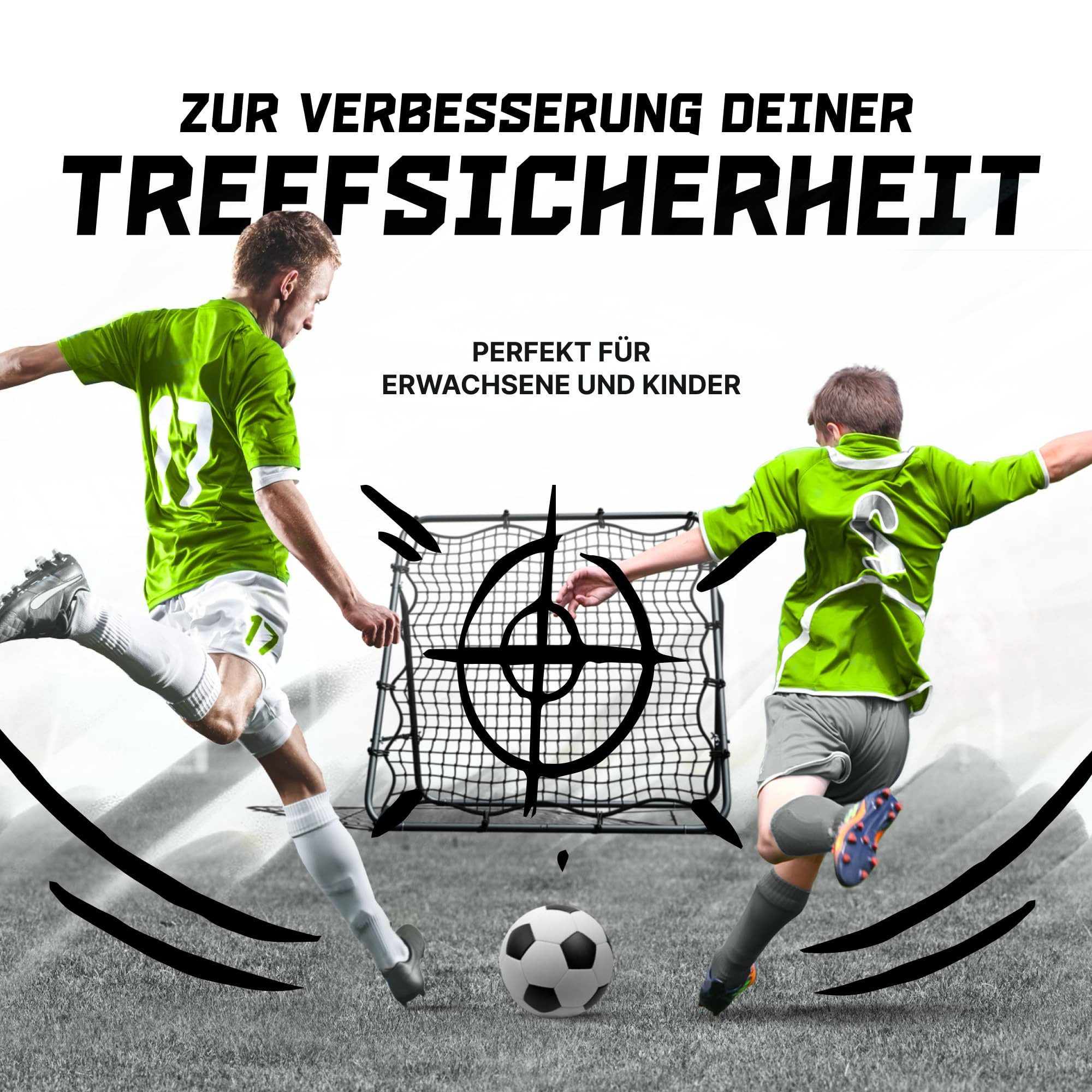Bentson Rebounder Fußball Rebounder Kinder Und Profis mit Ersatznetz