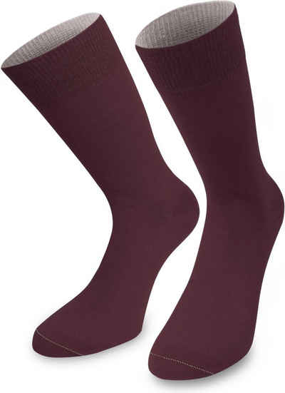 normani Basicsocken 1 Paar Socken Bi-Color (1 Paar) farbig abgesetzter Bund