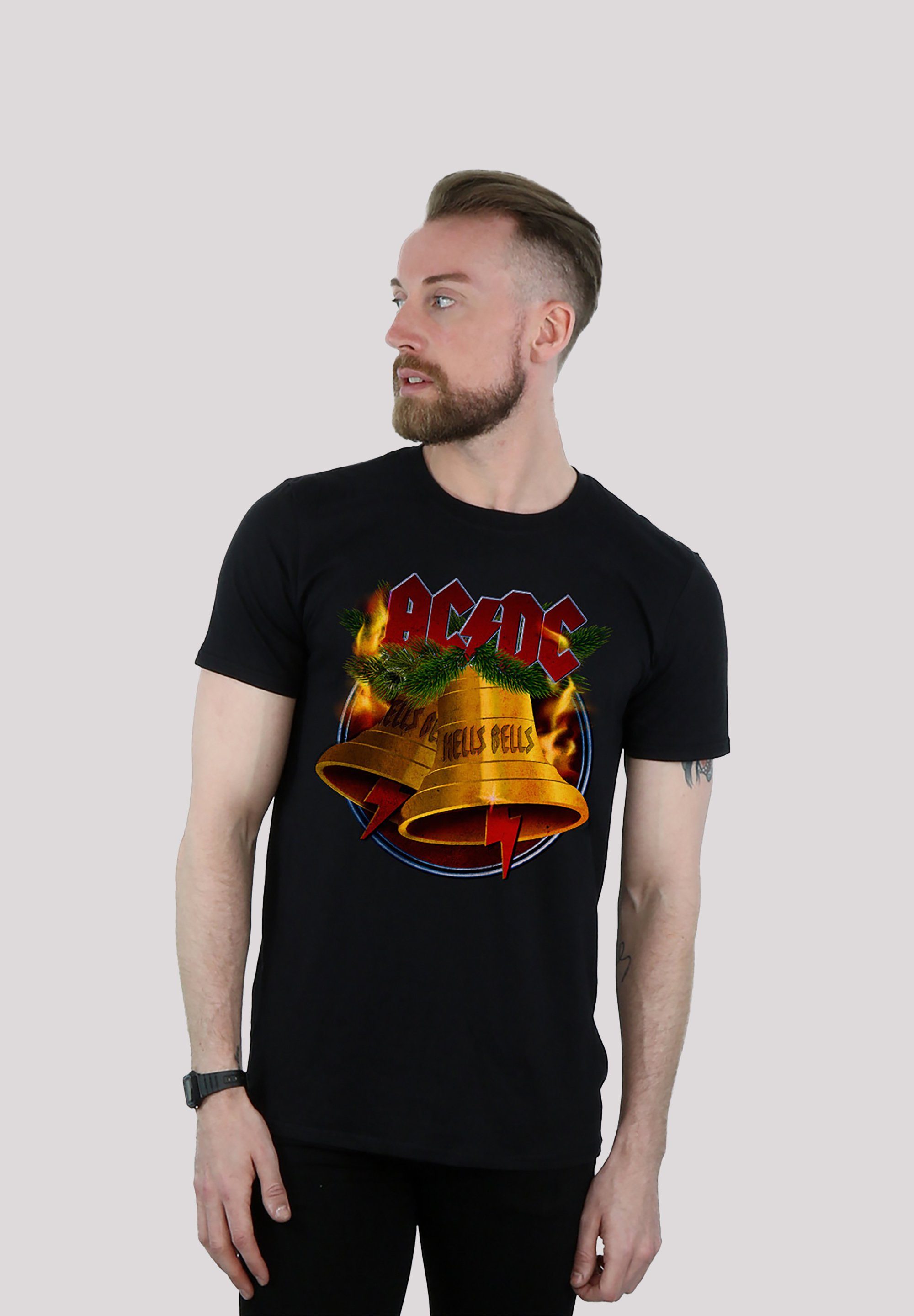 Print für Hells Bells Christmas T-Shirt & ACDC Kinder F4NT4STIC Herren