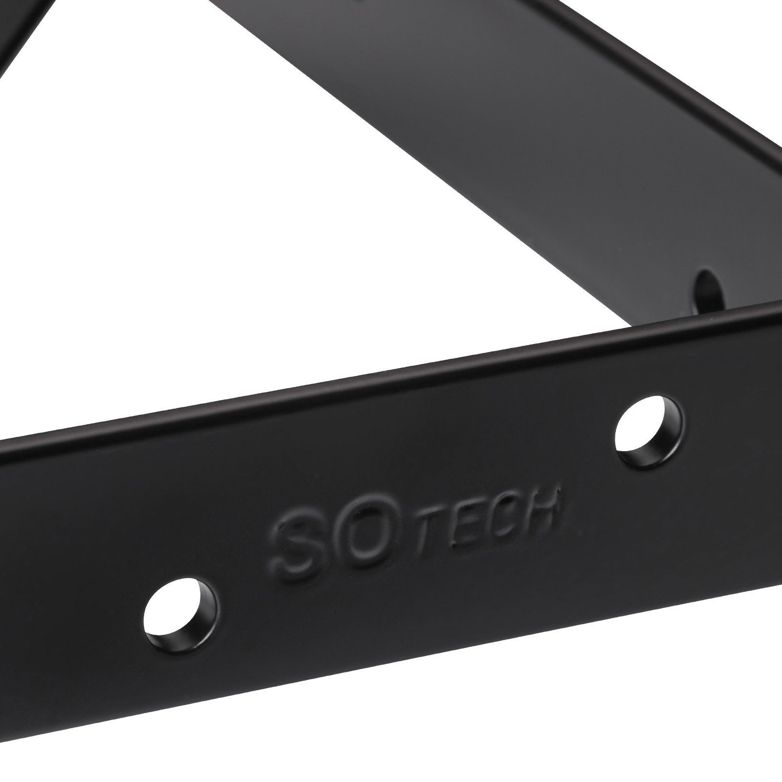 SO-TECH® Wandregalhalter Regalkonsolen mit Querstrebe zur Stabilisierung, 1-tlg., 600 x 375 x 40 mm, schwarz, pulverbeschichtet