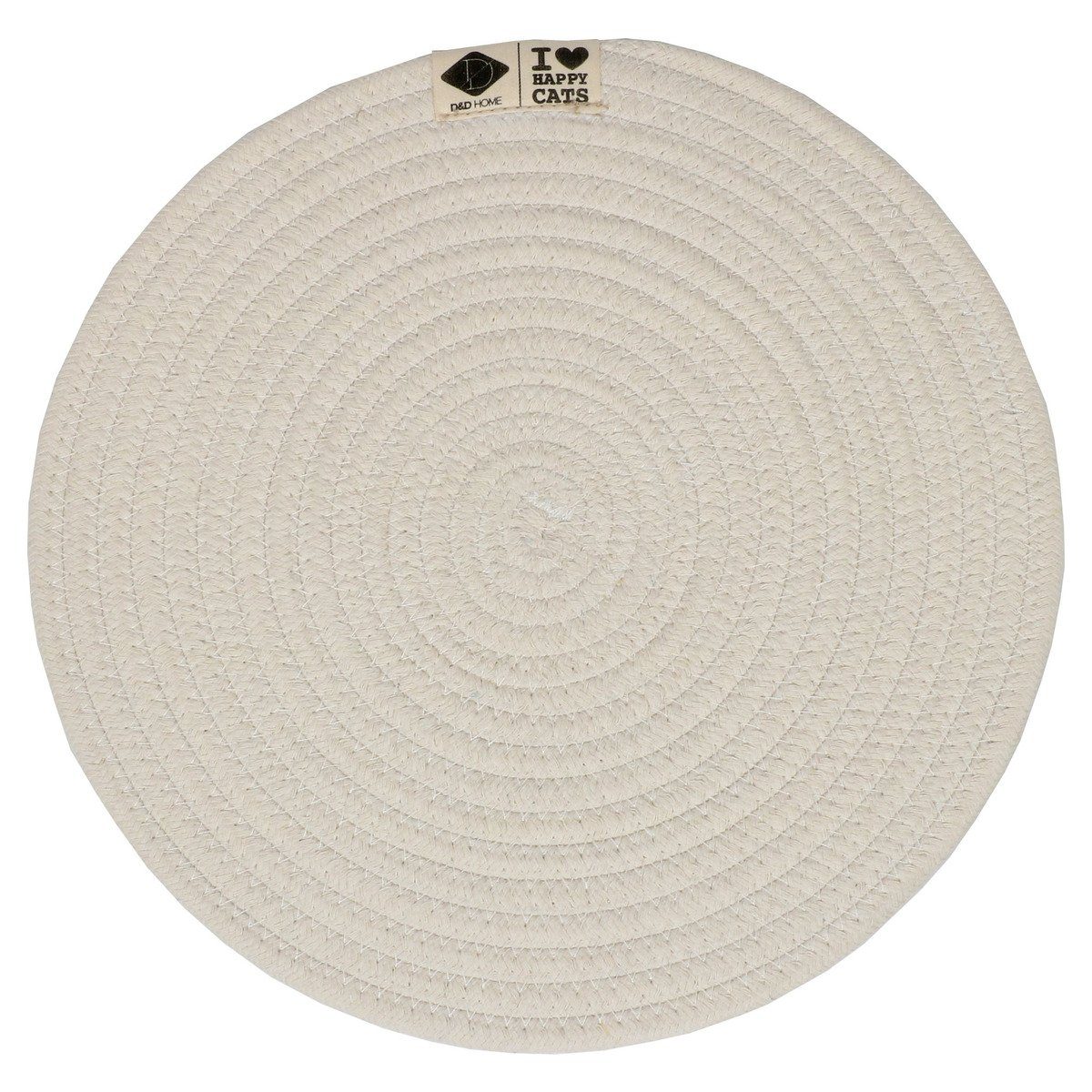 D&D Napfunterlage Platzdeckchen I Love Happy Cats "Jill" beige