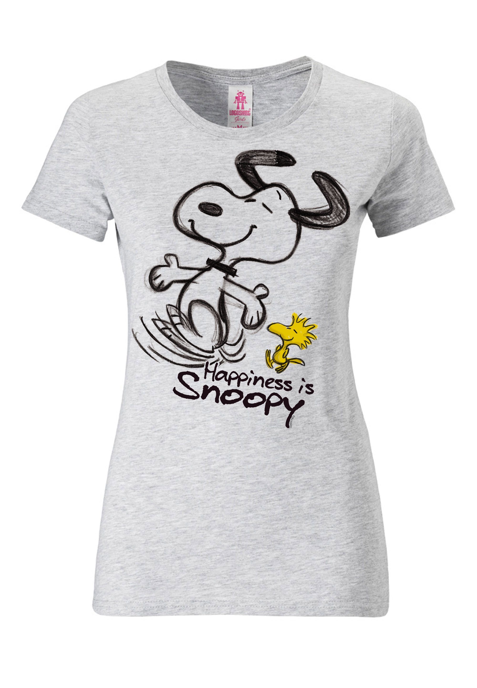 T-Shirt Snoopy & Woodstock Happiness