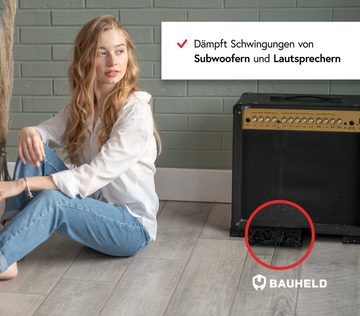 BAUHELD Antirutschmatte Antirutschpads, 4-St., 9x9x1 cm [Made in Germany] Unterlegscheiben für Möbel, als Schwingungsdämpfer Waschmaschine Trockner & Co.