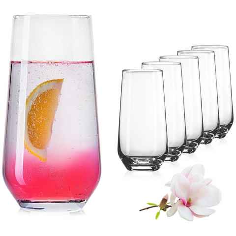 IMPERIAL glass Glas Trinkgläser, Glas, 440ml (max. 520ml) Getränkeglas Wassergläser Longdrinkgläser
