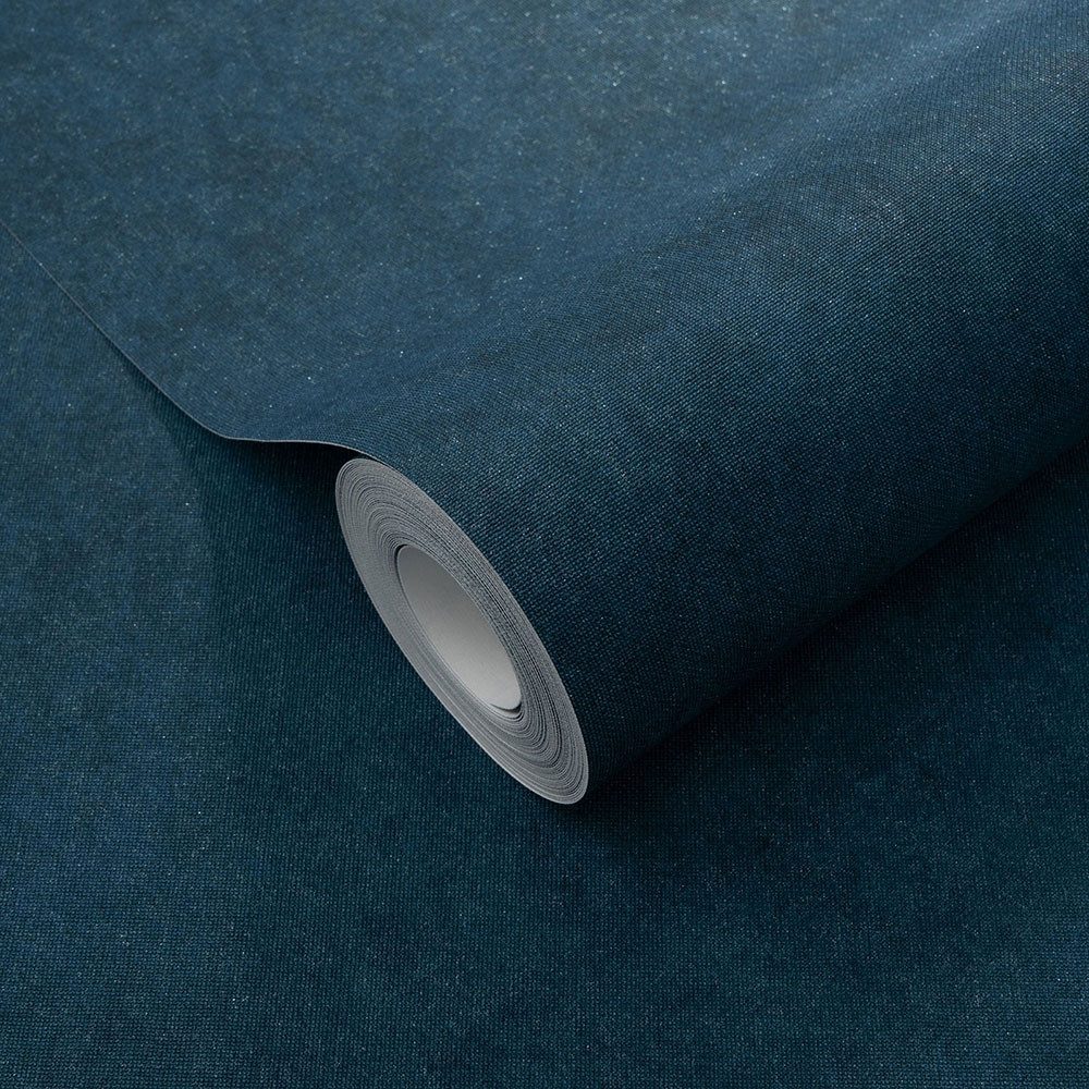 Erismann Vliestapete Einfarbig Textil Struktur Modern Petrol Glitzer 10473-19