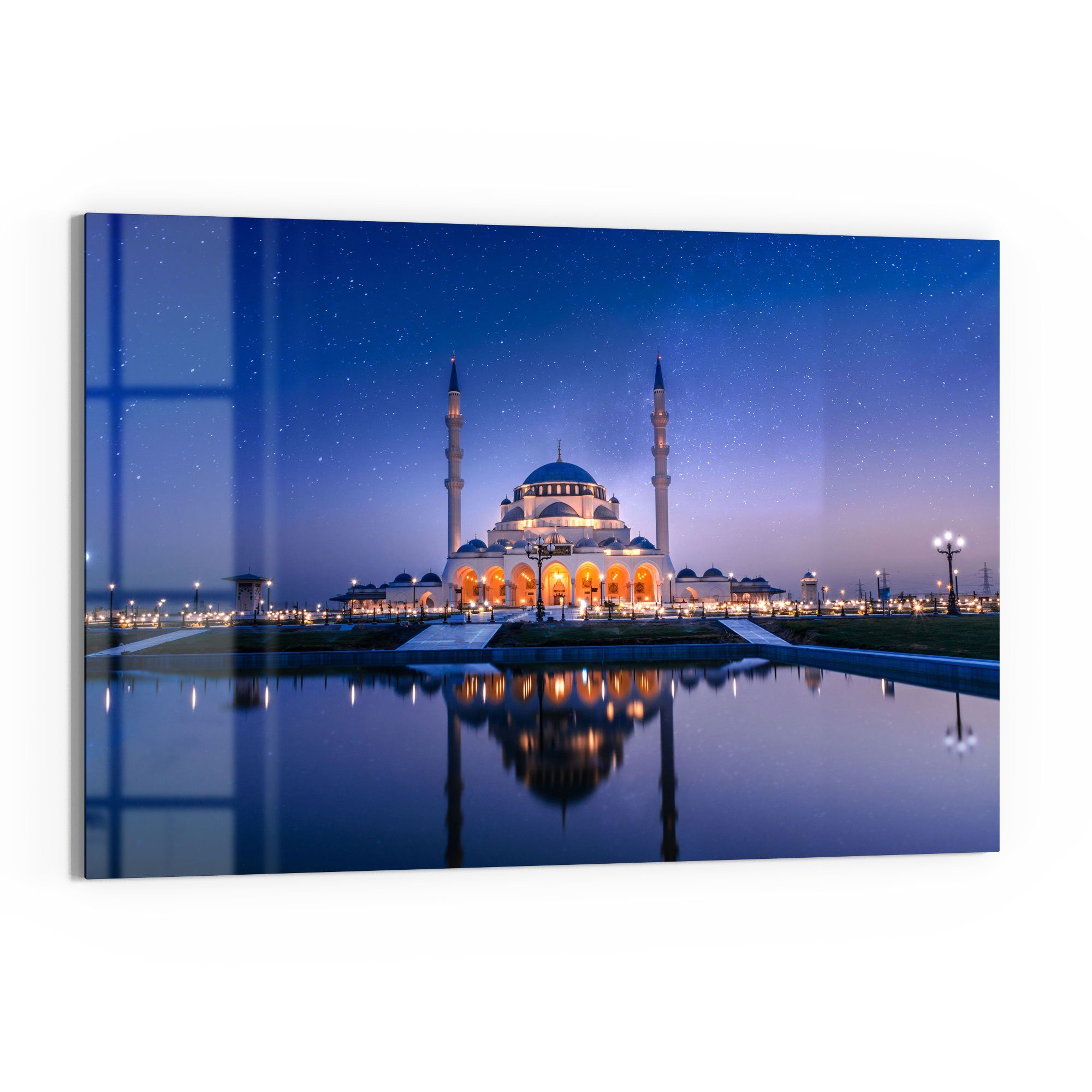 Glasbild 'Sharjah Moschee bei Nacht'