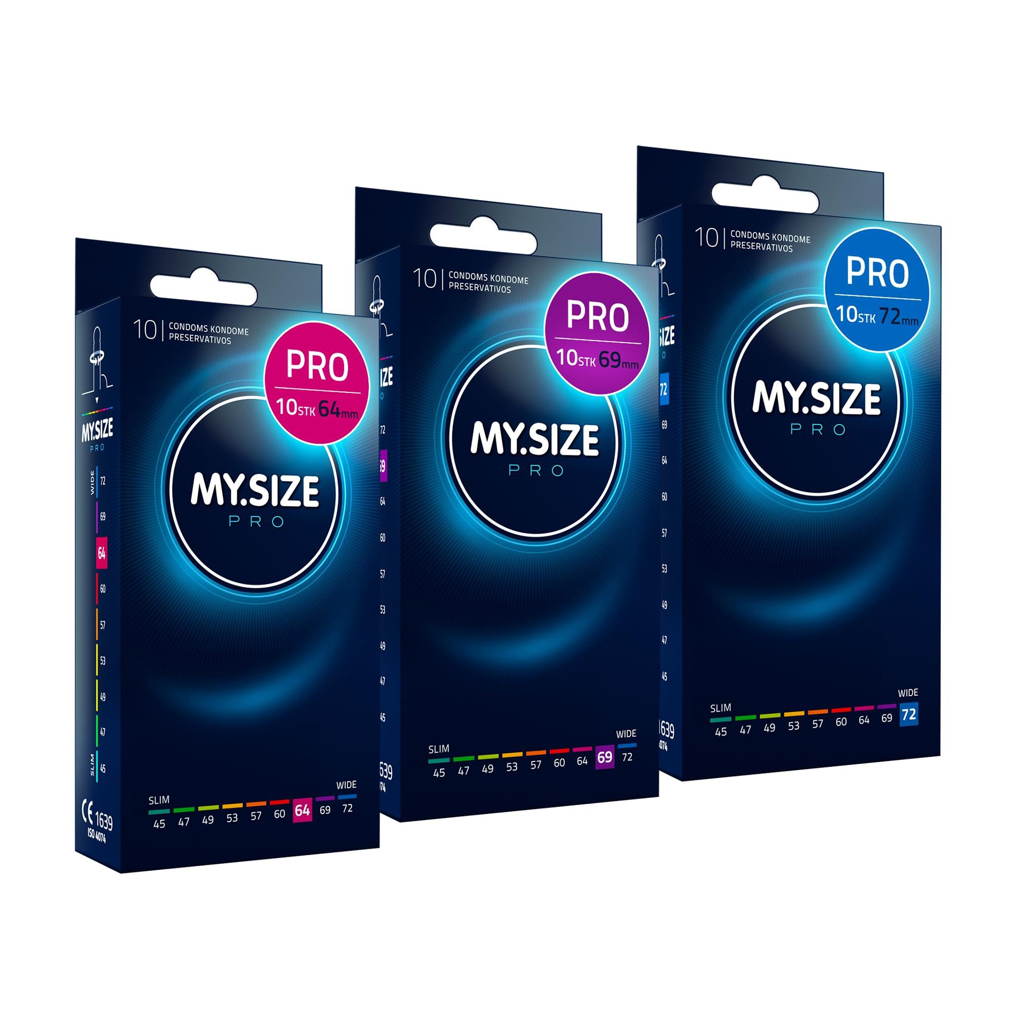 MY.SIZE Kondome MY.SIZE PRO ELITE Spar-Set, 3 Größen à 10 Kondome