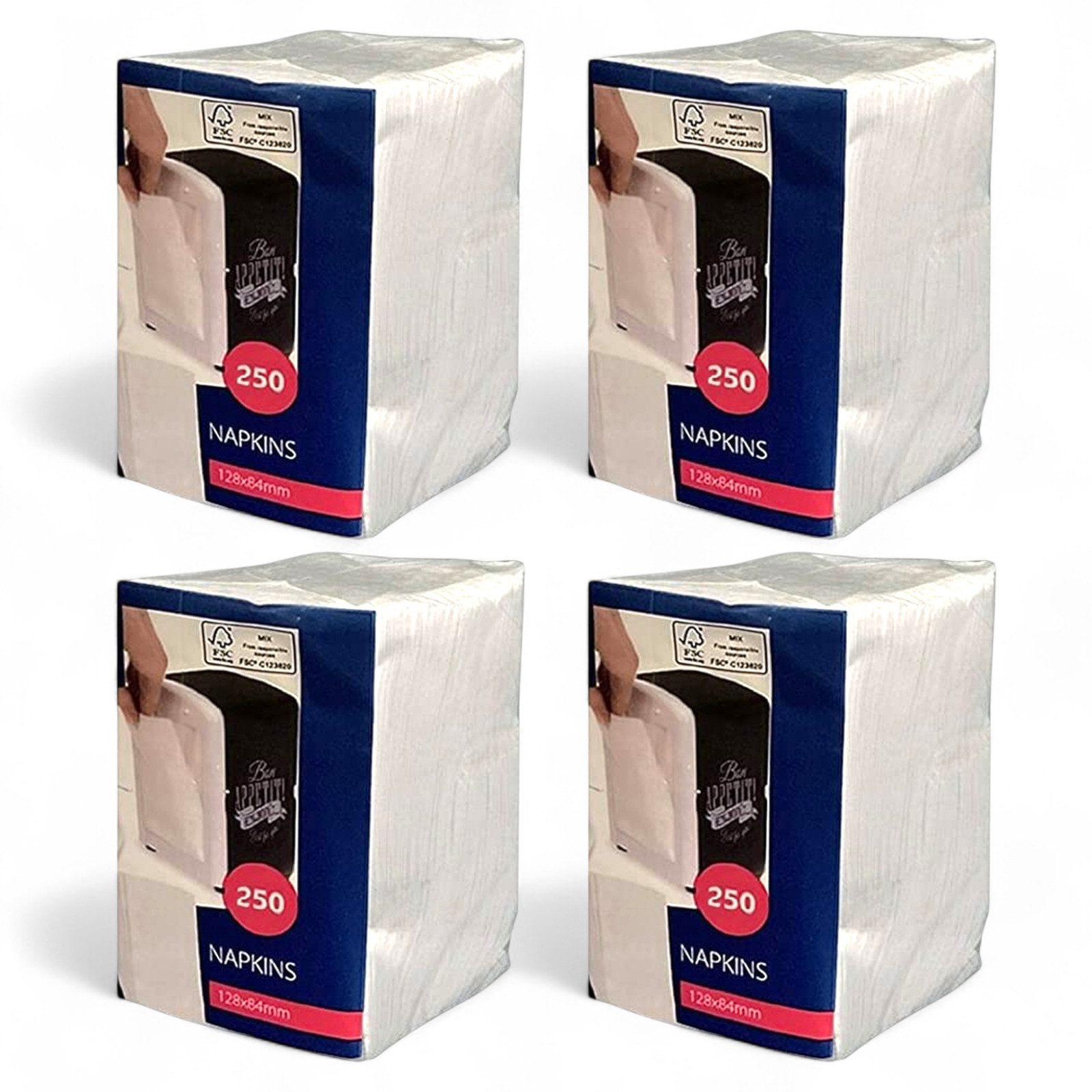 WestCraft Papierserviette Spender Marken Servietten für weiß Original 8,5 x 12,5cm, (1000 St), Spenderservietten 1/8 Falz