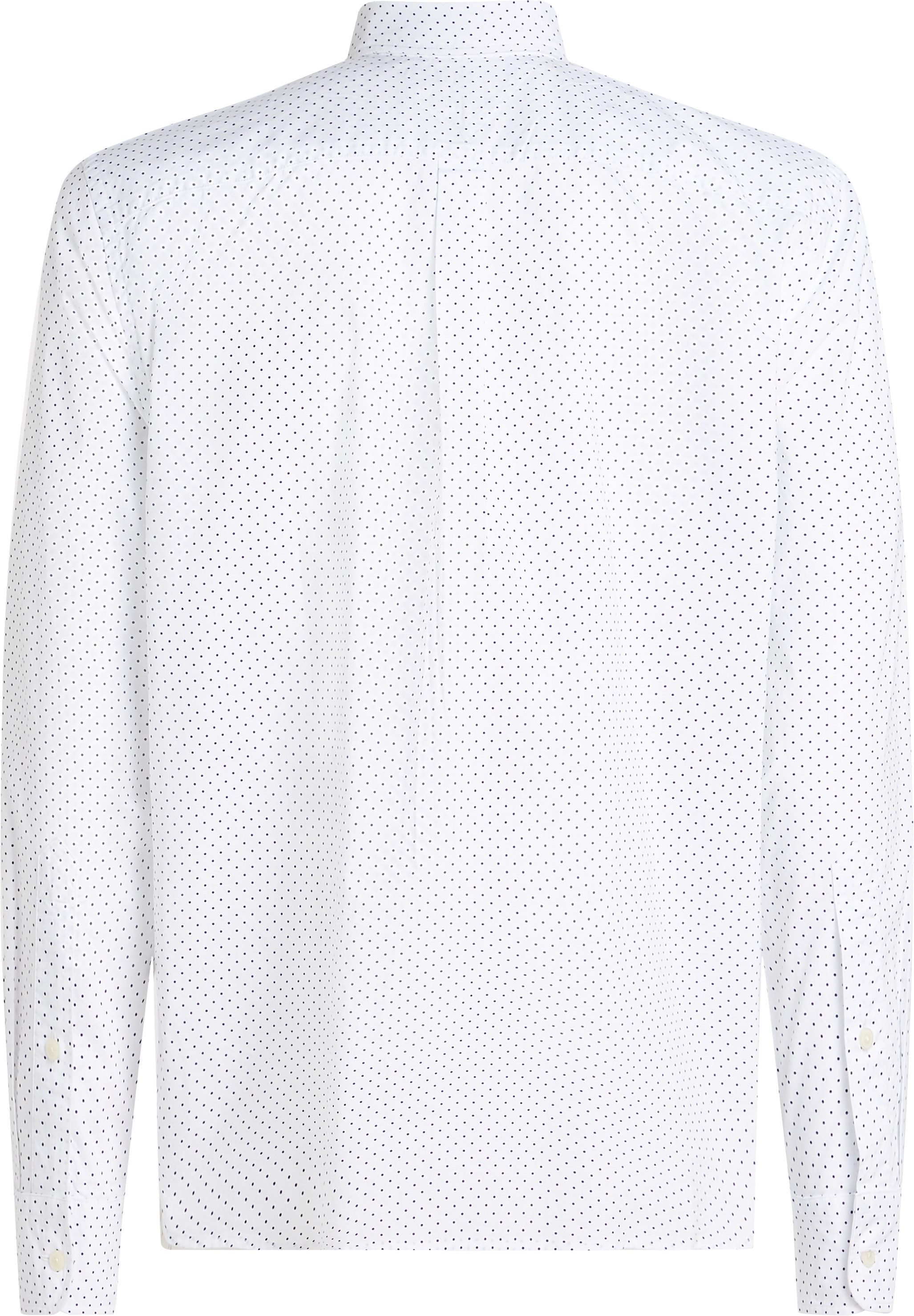 Tommy Hilfiger Big & Tall Langarmhemd BT-FLEX POPLIN POLKA DOT S-B in Großen Größen, Logostickerei – Bild 5 von 5