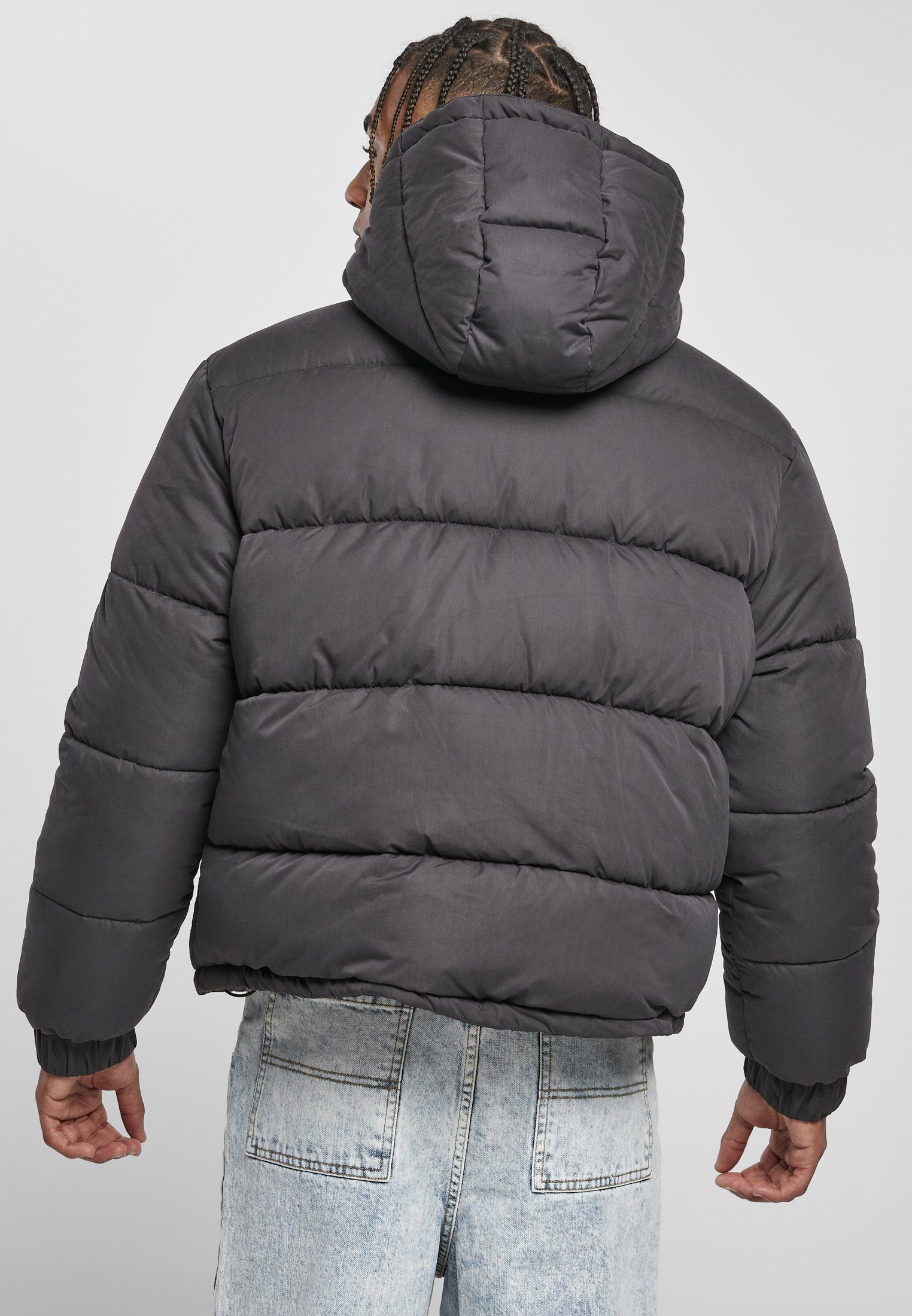 Jacket CLASSICS Winterjacke (1-St) Pull Over URBAN Hooded Herren Cropped black