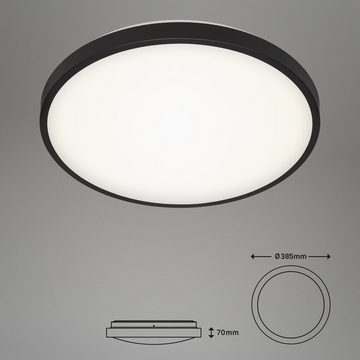 Briloner Leuchten LED Deckenleuchte 3455-215, LED fest verbaut, Neutralweiß, IP20, schwarz-weiß, 38,5 cm