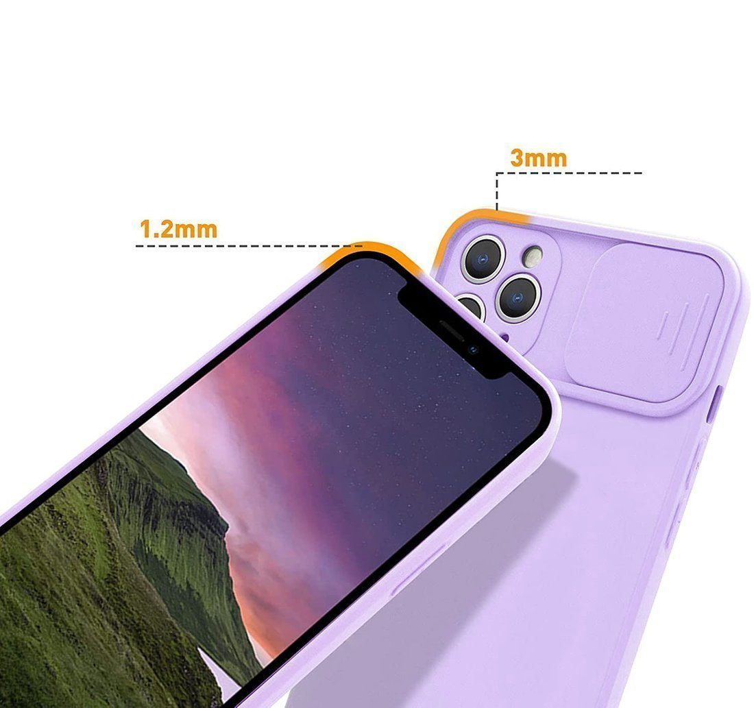 cofi1453 Handyhülle CamShield Silikoncover Kameraschutz Kompatibel mit Xiaomi Mi 11 Lite, Cover Schutzhülle