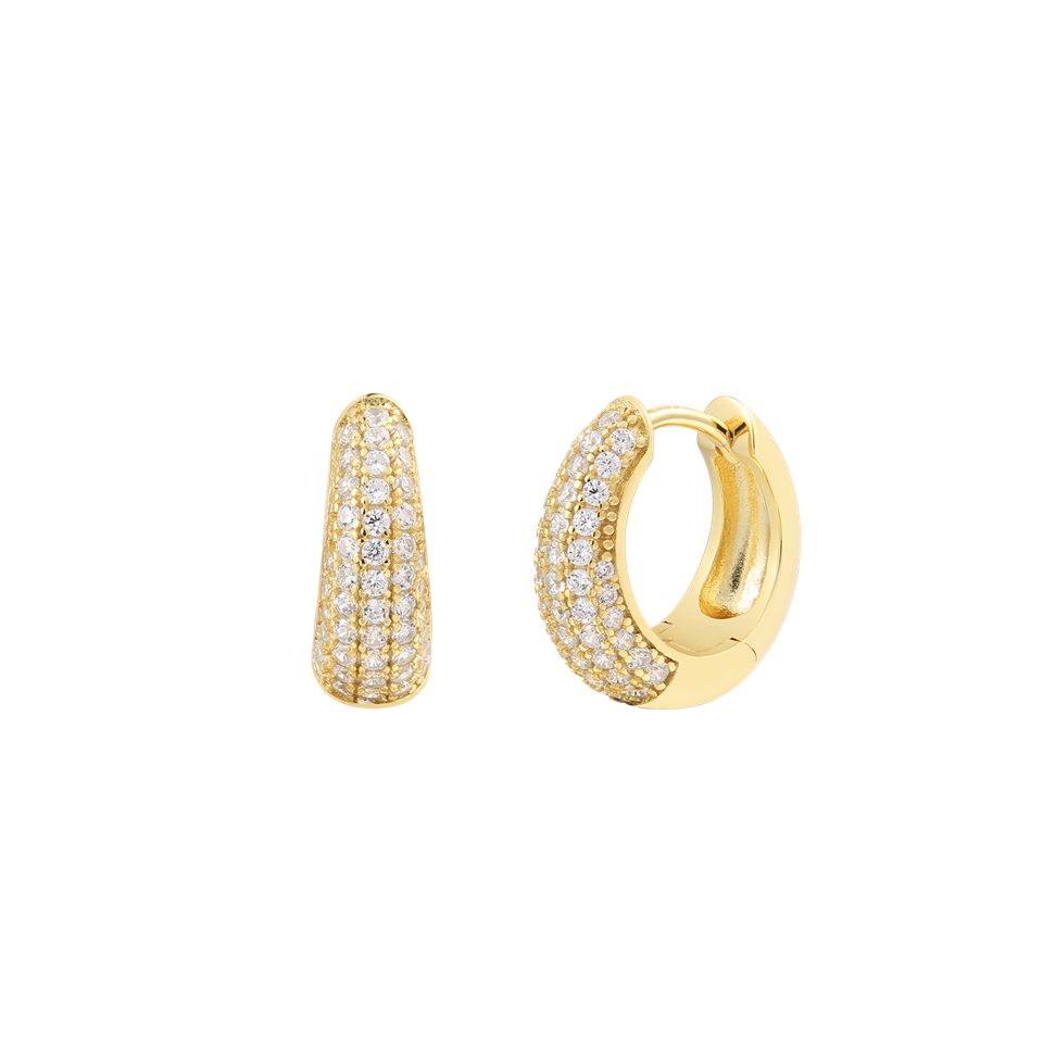 XENOX Paar Creolen XENOX Creolen vergoldet Zirkonia XS10375G