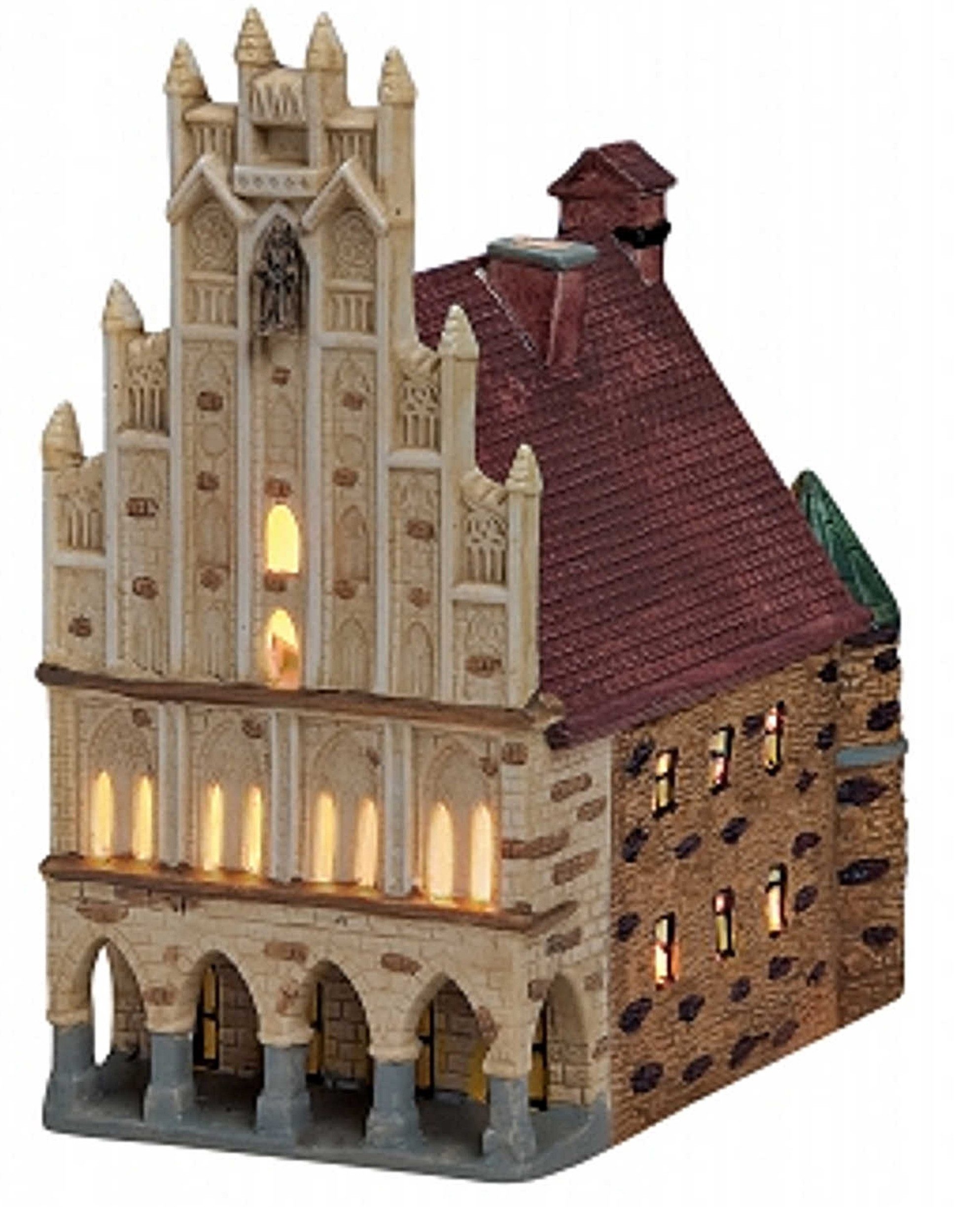 Wurm Dekoobjekt Modell Figur Miniatur Porzellan Licht Rathaus Münster, Lichthaus