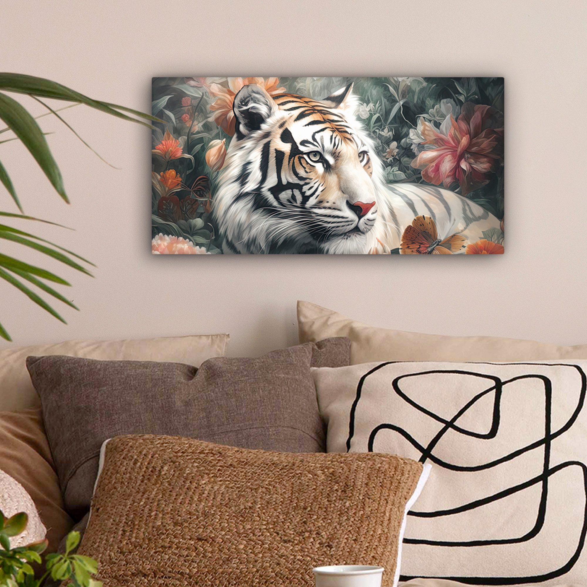OneMillionCanvasses® Leinwandbild Panorama Tiger - Wildtiere günstig online kaufen