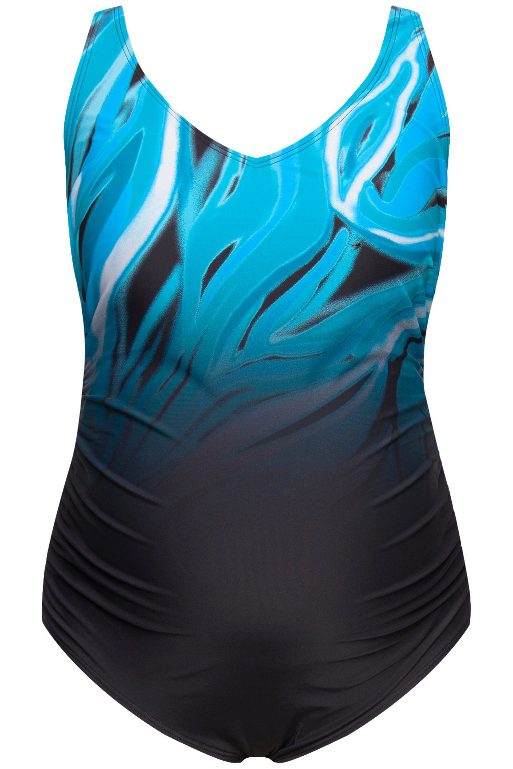 Ulla Popken Badeanzug Bellieva-Badeanzug Farbverlauf ohne Softcups Schwange günstig online kaufen