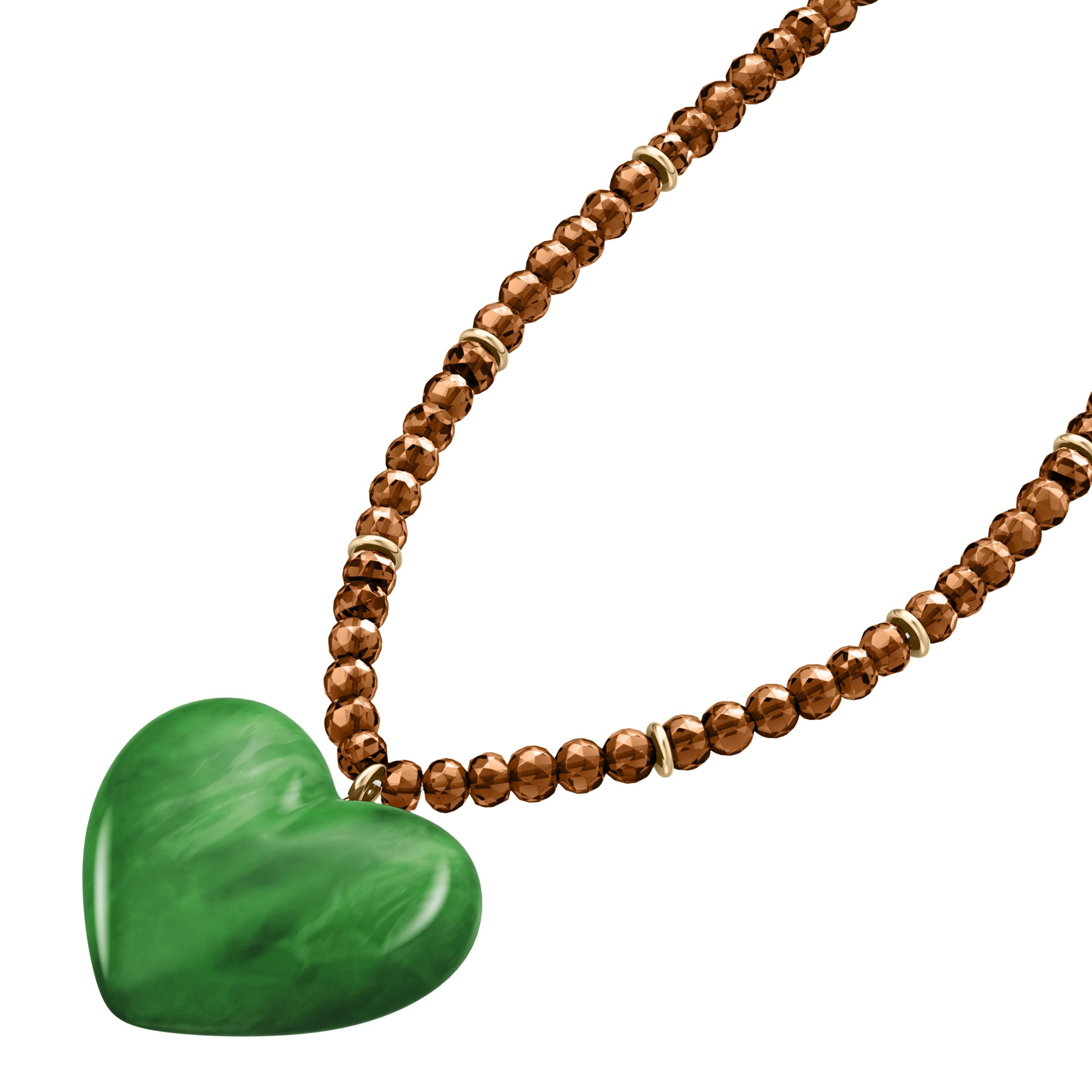 Fossil Kette mit Anhänger Jewelry, mit Glasstein