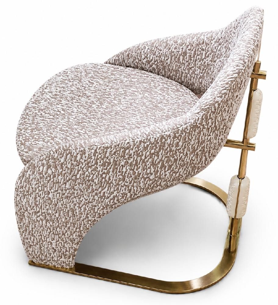 JVmoebel Esszimmerstuhl Stuhl Modern Stil Gemütlich Esszimmer Cremefarben Beige (1-tlg)