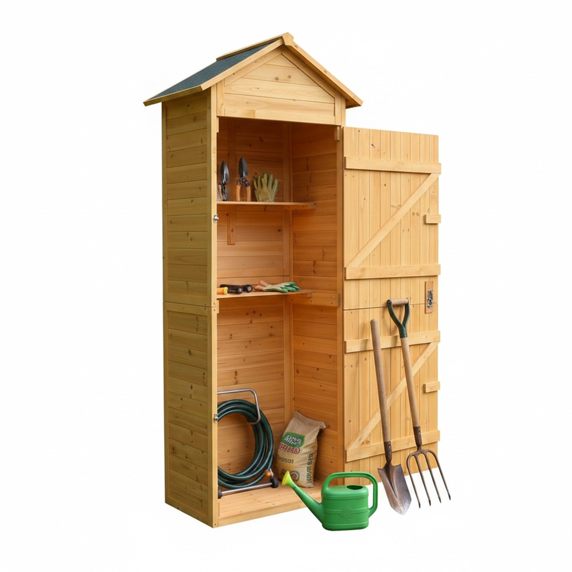 Mucola Gerätehaus Gerätehaus Holz Geräteschuppen Gartenschrank Geräteschrank Gartenhaus, BxT: 79x49 cm, (Stück), Imprägniert