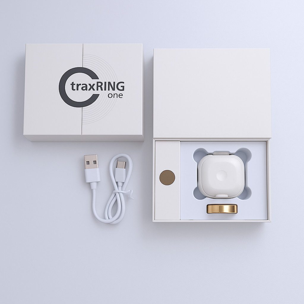 NikuTRAX Fitness-Tracker traxRING one – Smarter Gesundheitsring in Gold