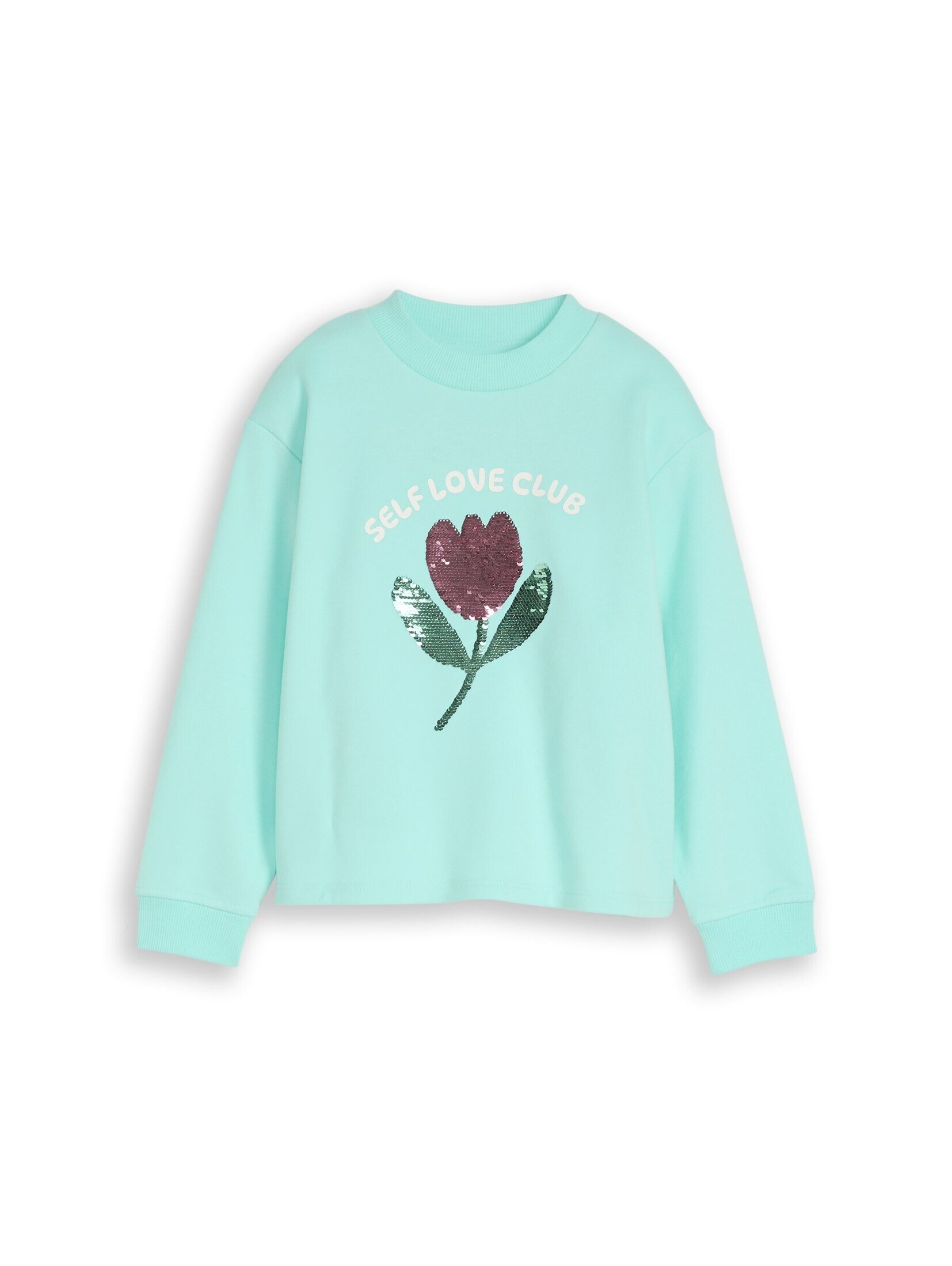 TOM TAILOR Sweatshirt Strick & Sweatshirts Cropped Sweatshirt mit Wendepailletten