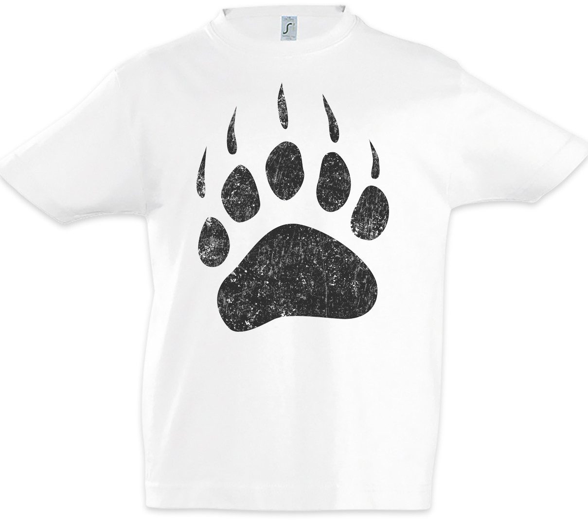 Print-Shirt Bear Paw Kinder T-Shirt Bär Kralle Tatze Pfote Jäger Jagd Hunter Hunt
