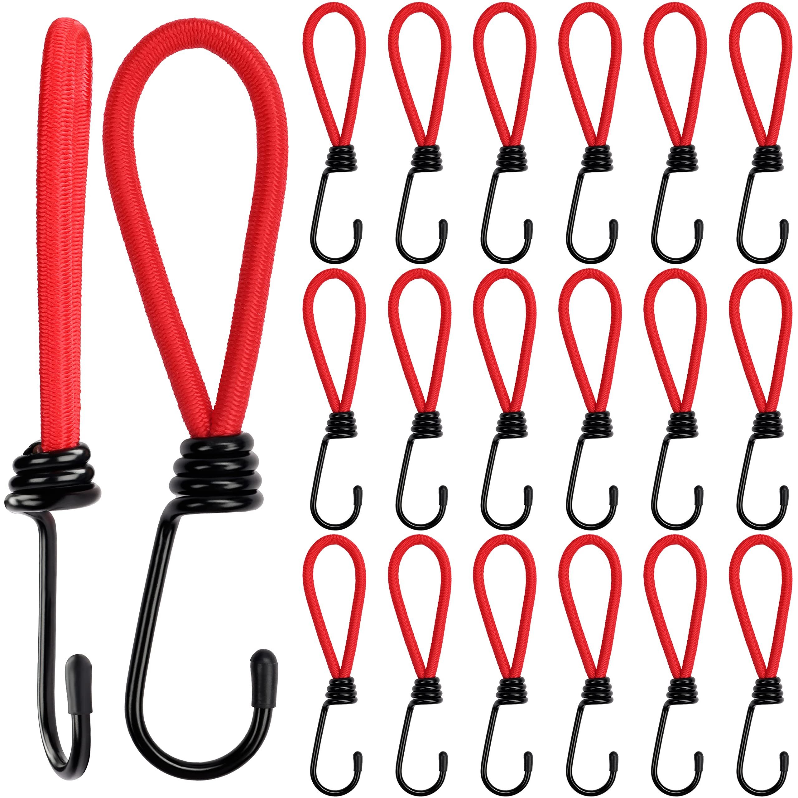 Spanngurt 20 Stück Gummispanner mit Haken für Abdeckplanen, Camping, Zelte