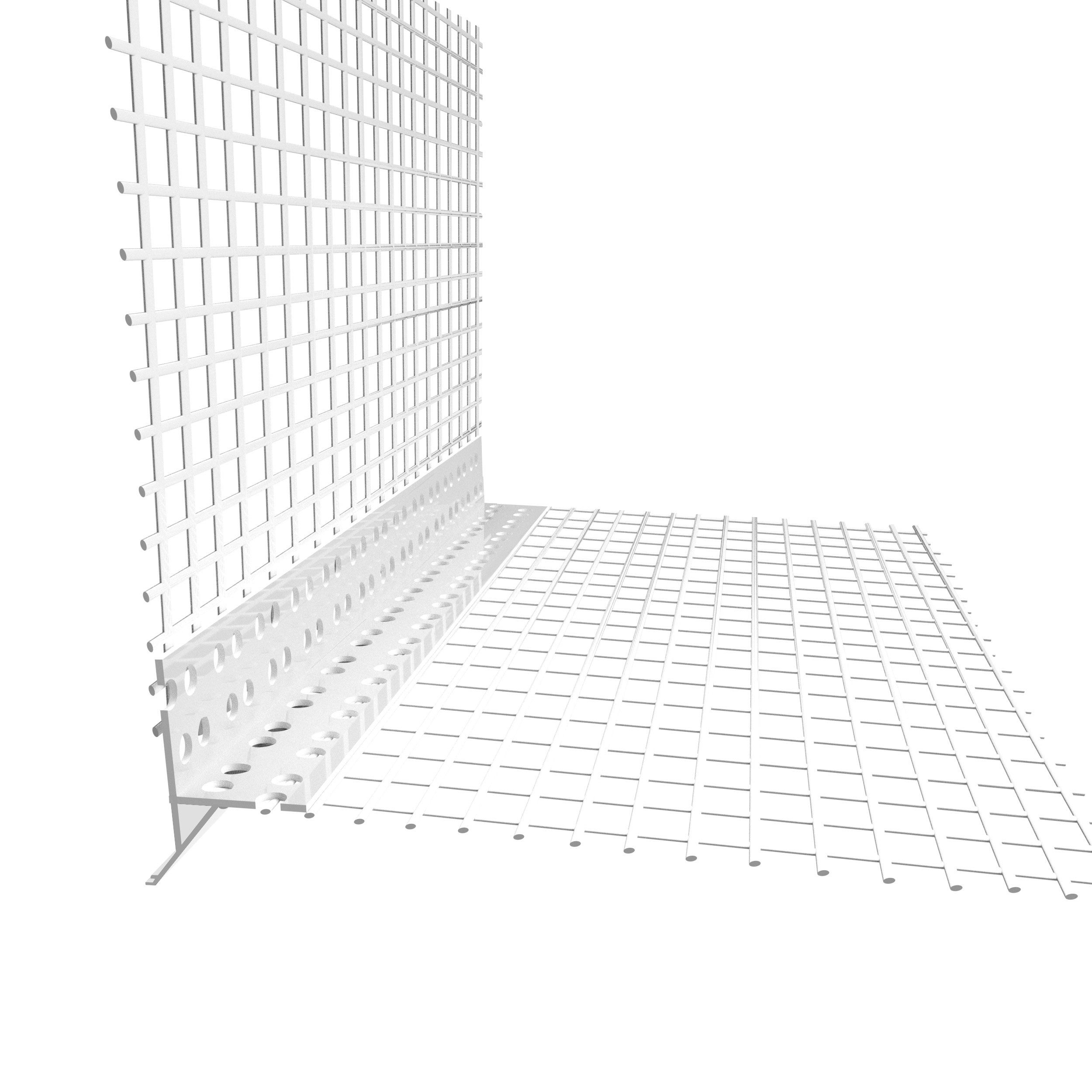 doitBau Abschlussprofil 50 Stab Tropfkantenprofil mit Gewebe je 2m (50-St)