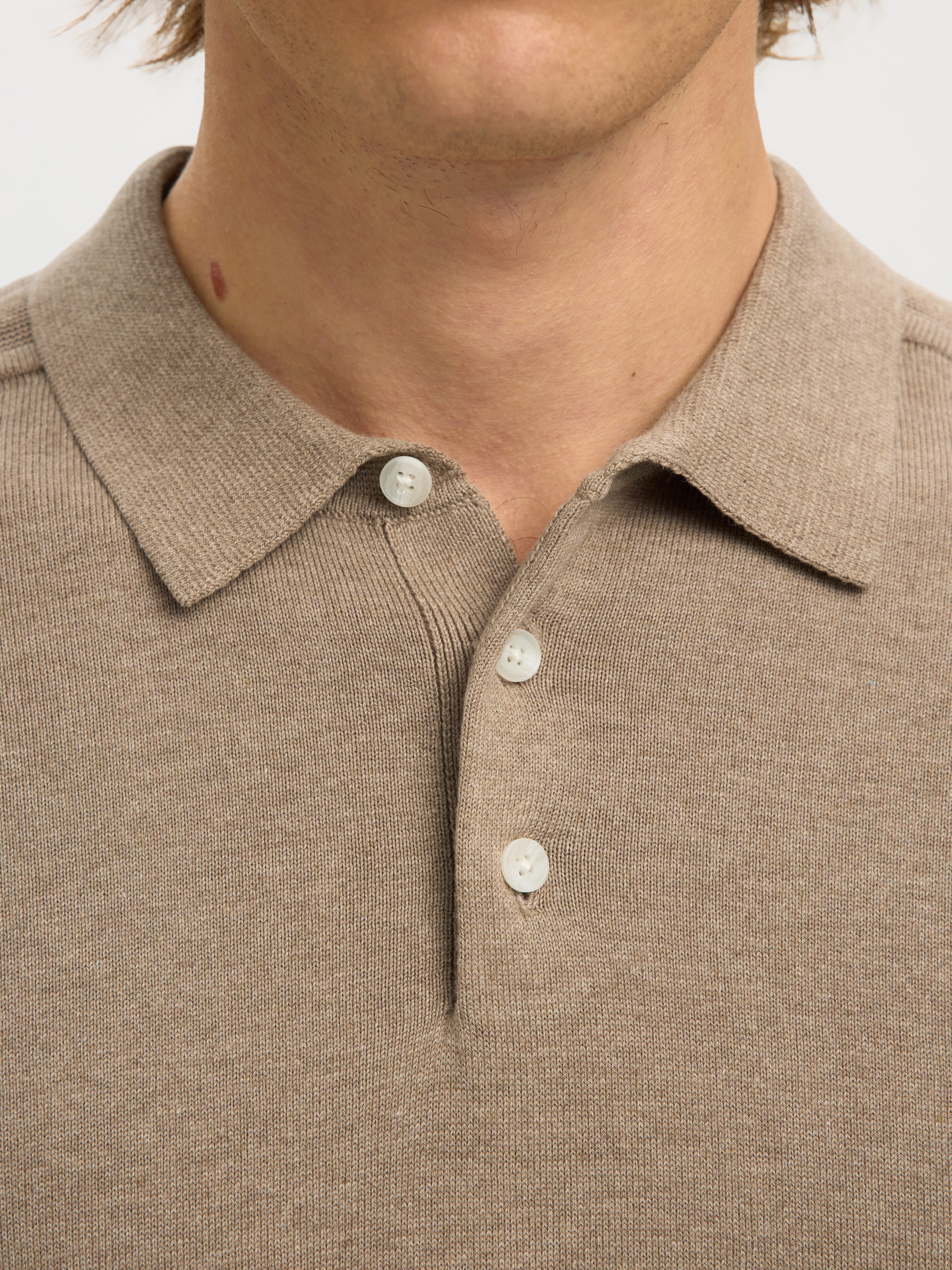 Selected Poloshirt SLHBERG SS KNIT POLO NOOS aus Feinstrick günstig online kaufen