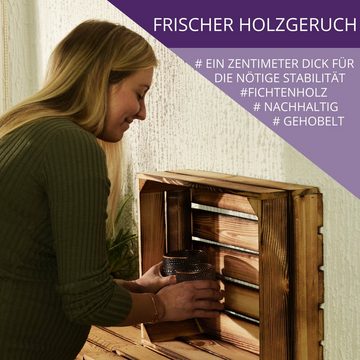 CHICCIE Holzkiste Holzregal 50x40x15cm - weiß 1x langes Regal (1 St)