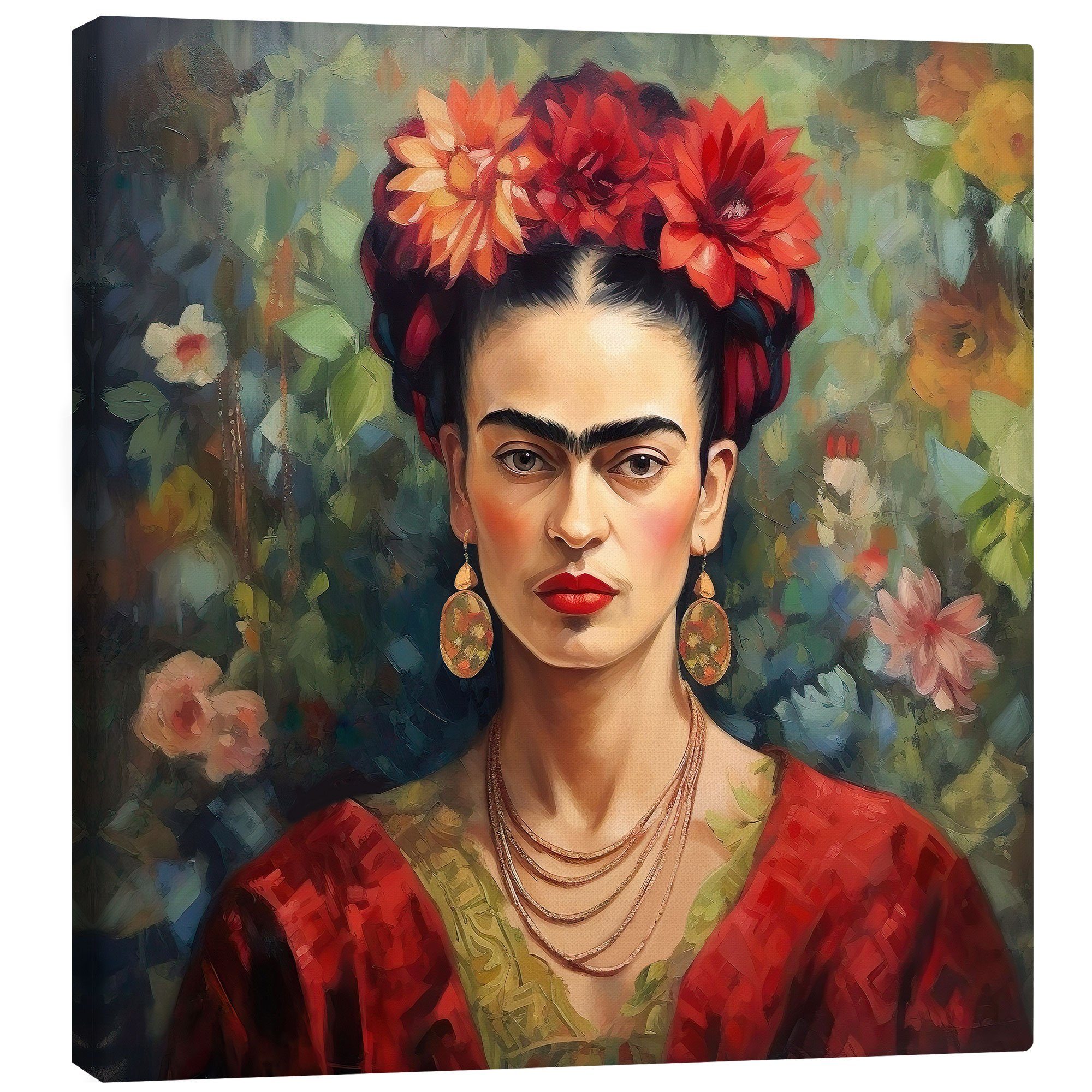 Posterlounge Leinwandbild Mark Ashkenazi, Frida Kahlo Vintage, Modern Illustration