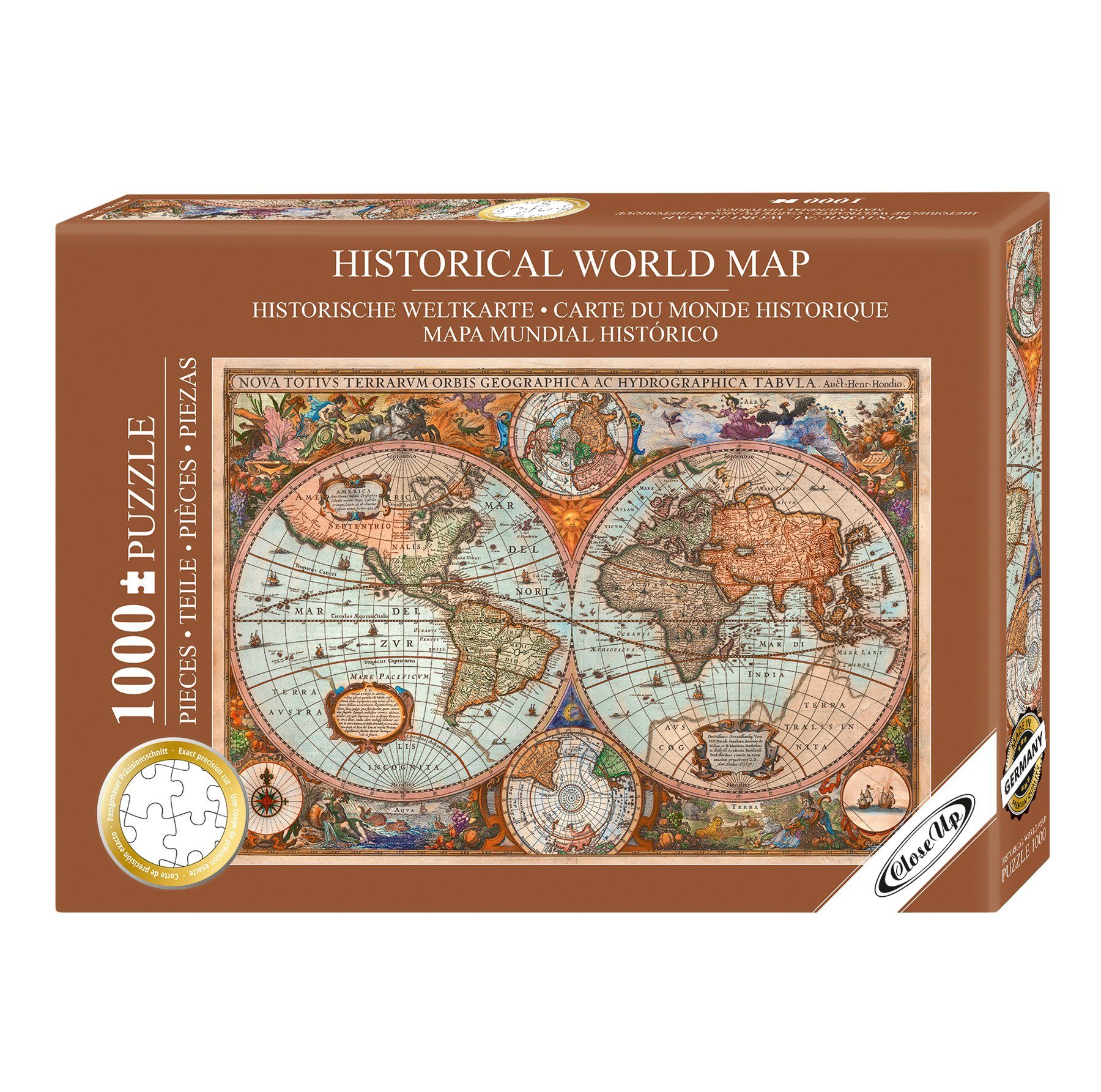 Close Up Spiel Historische Weltkarte Puzzle 1000 Teile, Aimee Stewart