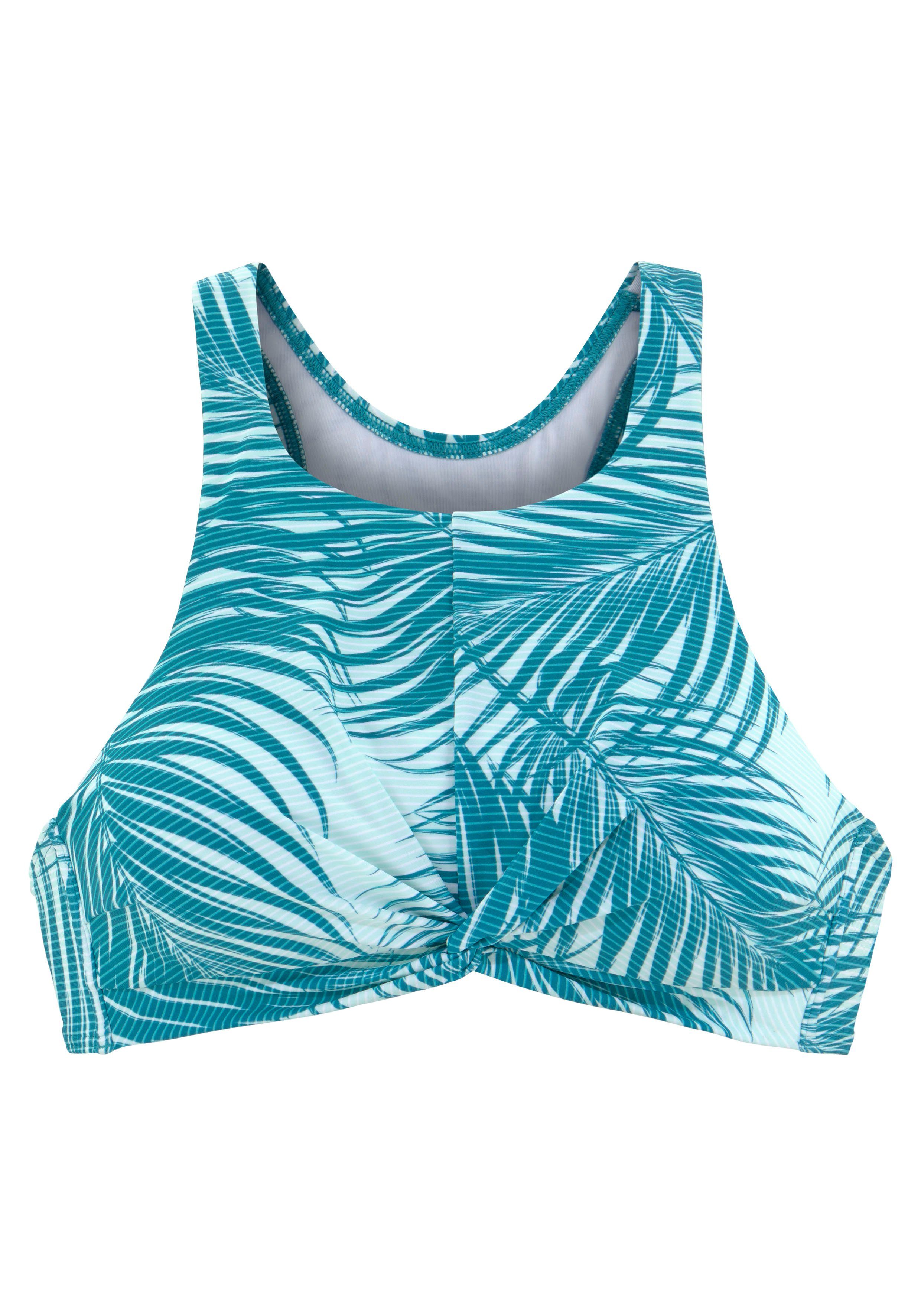 LASCANA ACTIVE Crop-Bikini-Top Coal, mit Knoten-Optik günstig online kaufen